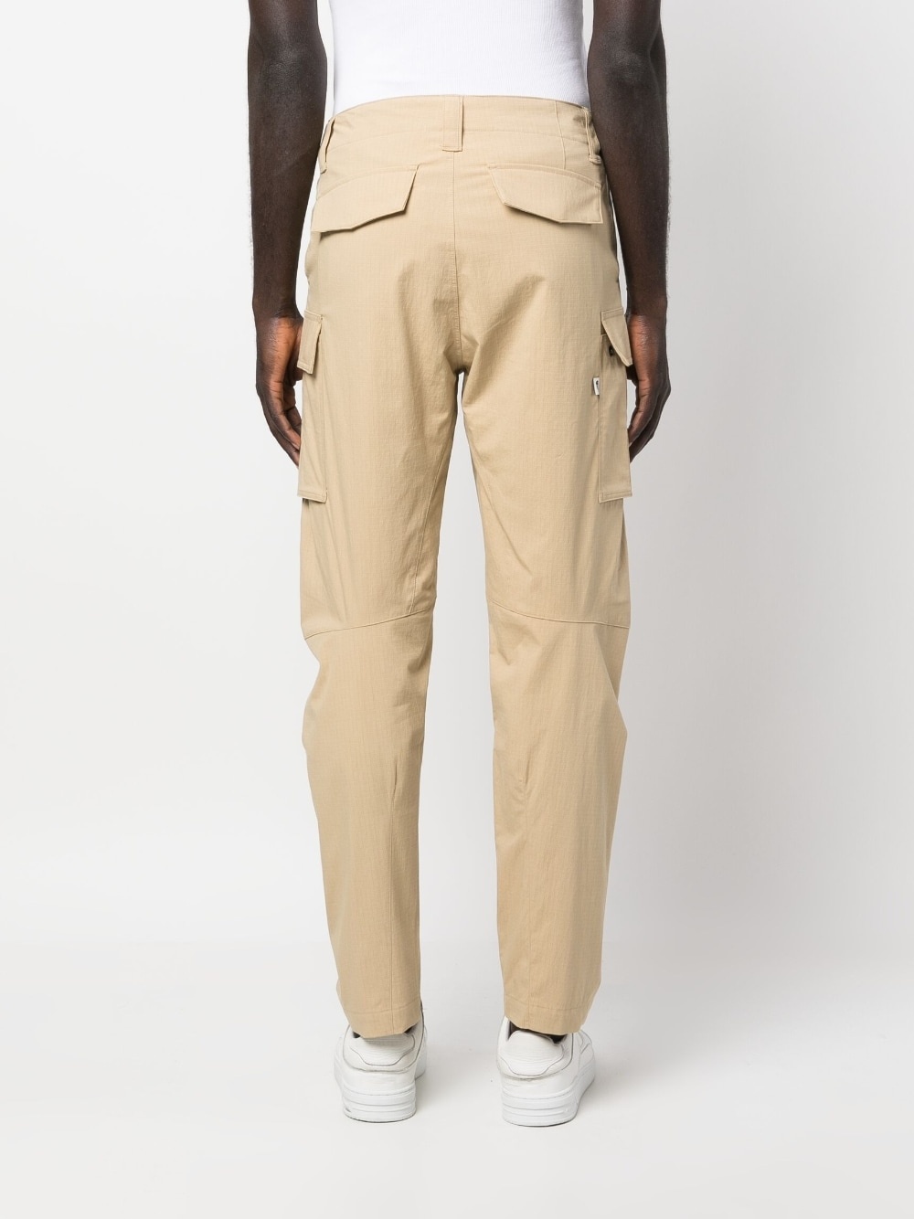 embroidered-logo cargo trousers - 4