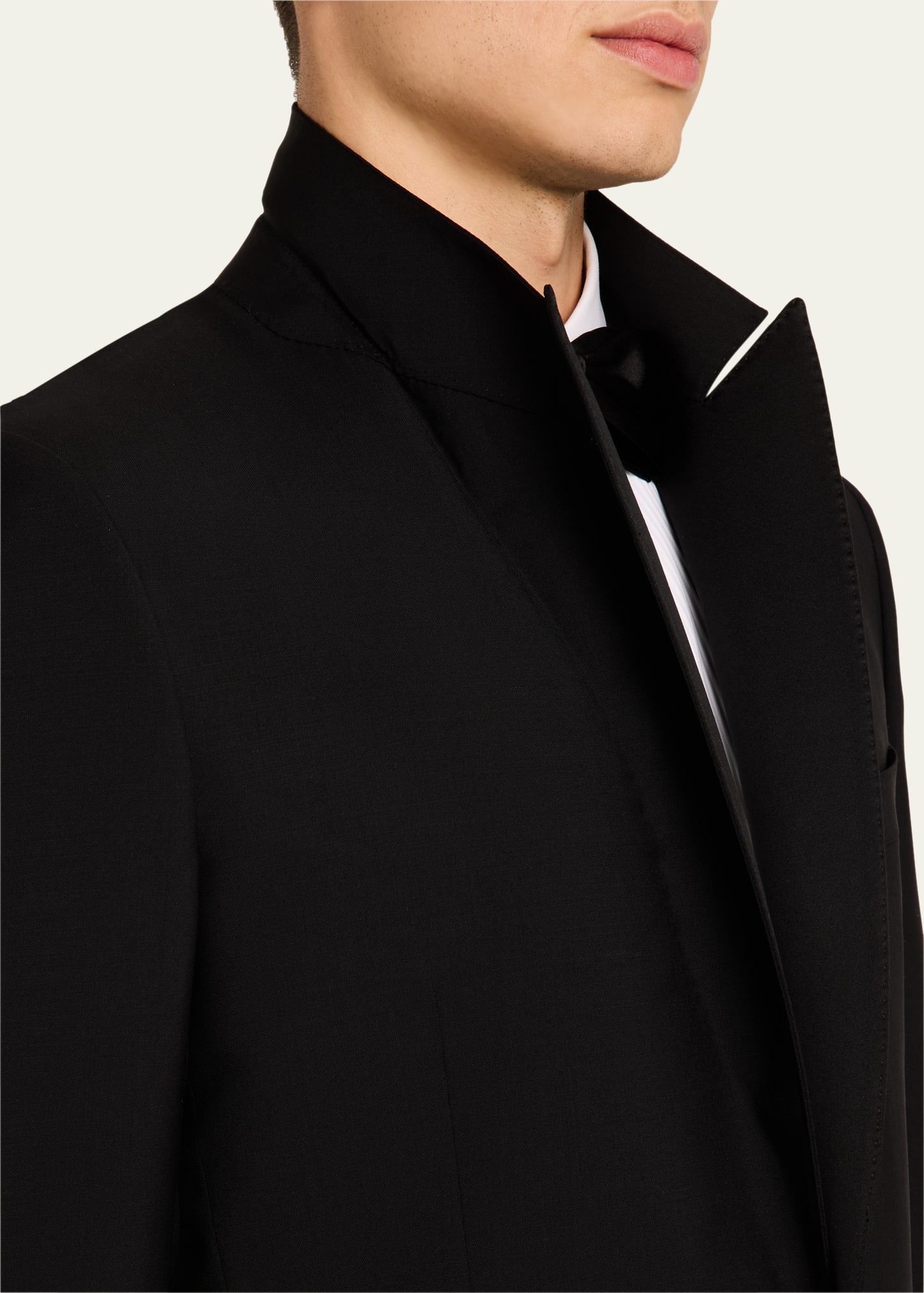 Men's Wool-Mohair Solid Tuxedo - 8