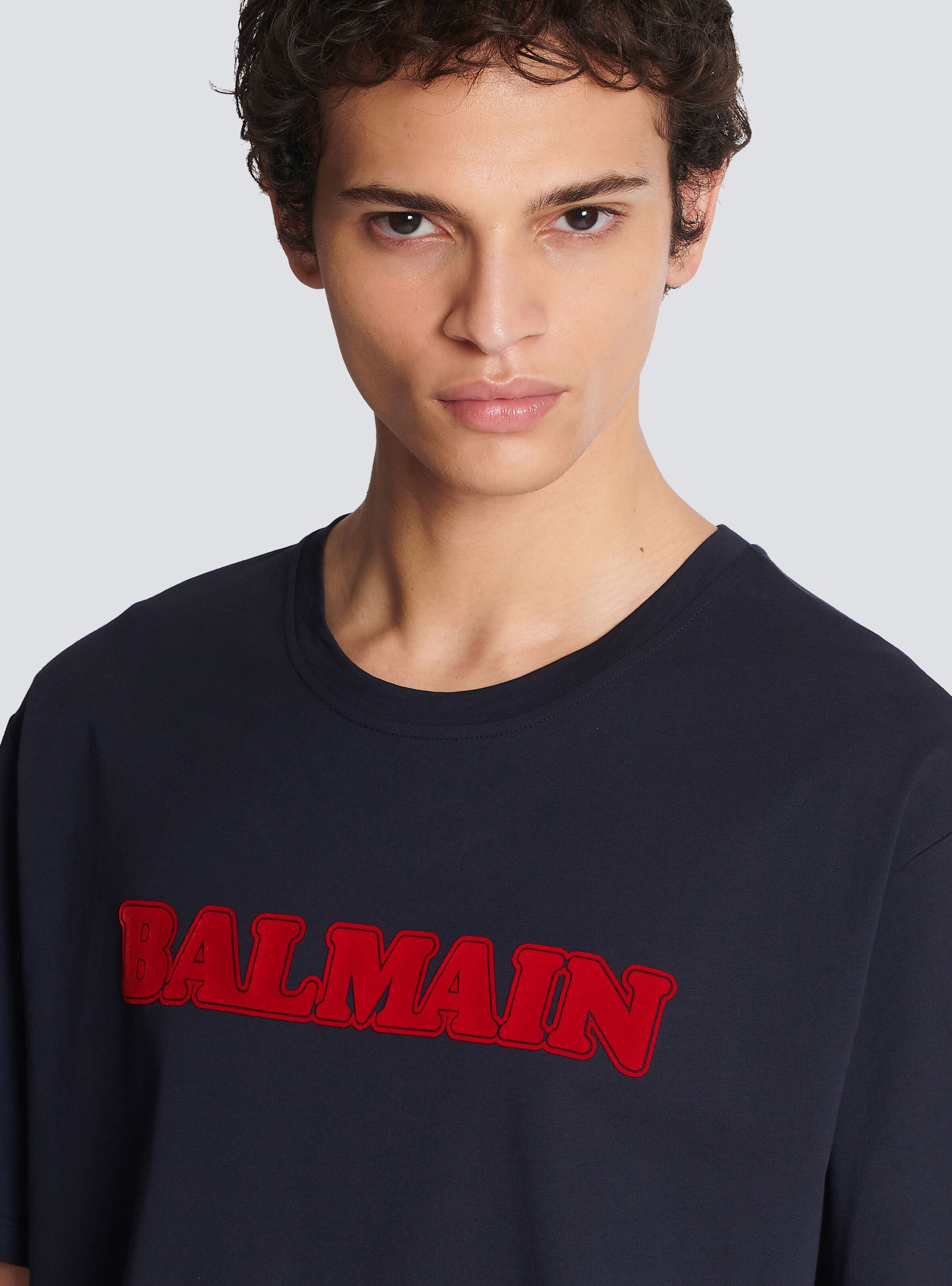 Retro flocked Balmain T-shirt - 7