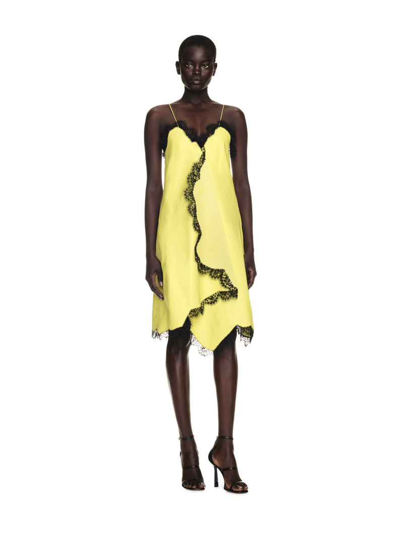Off-White Lace Nappa Slip Dress outlook