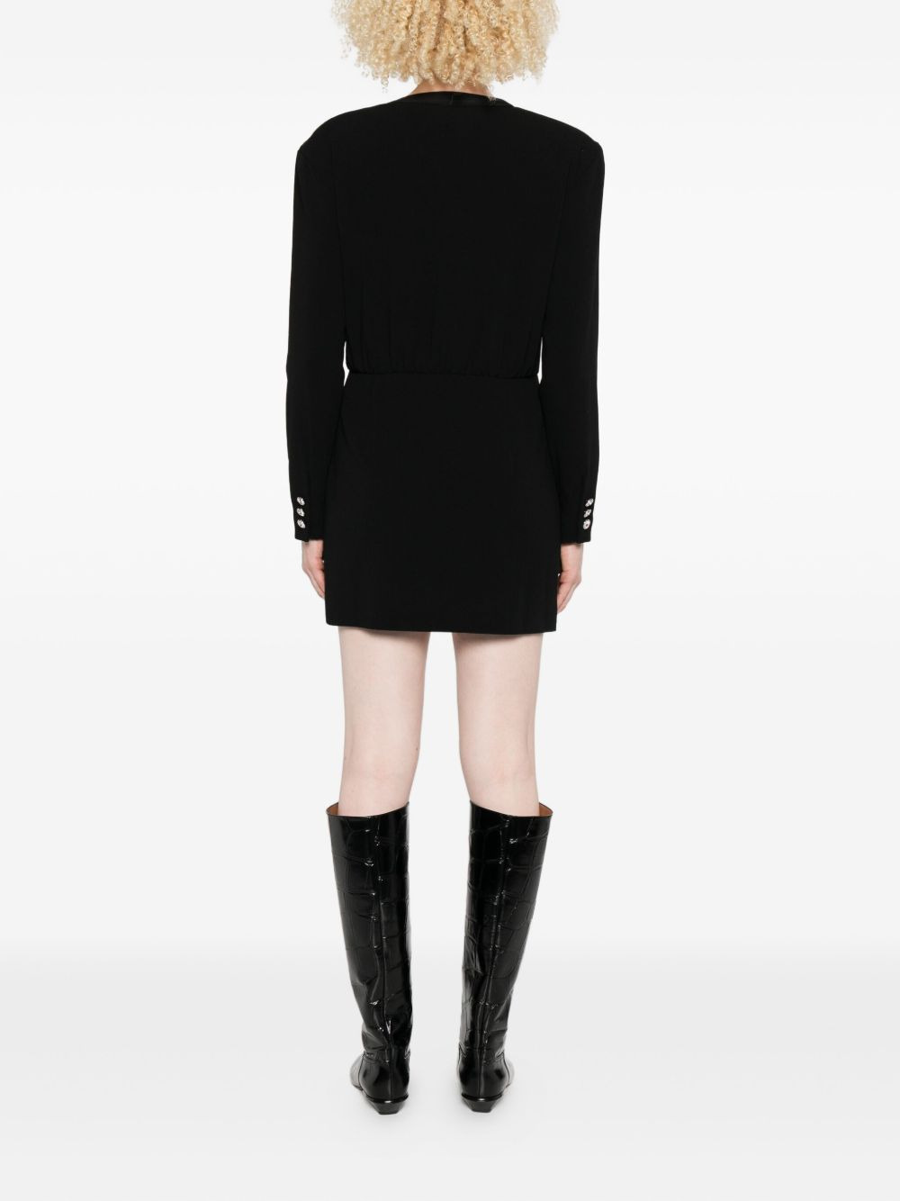 jewel-button multi-pocket dress - 4