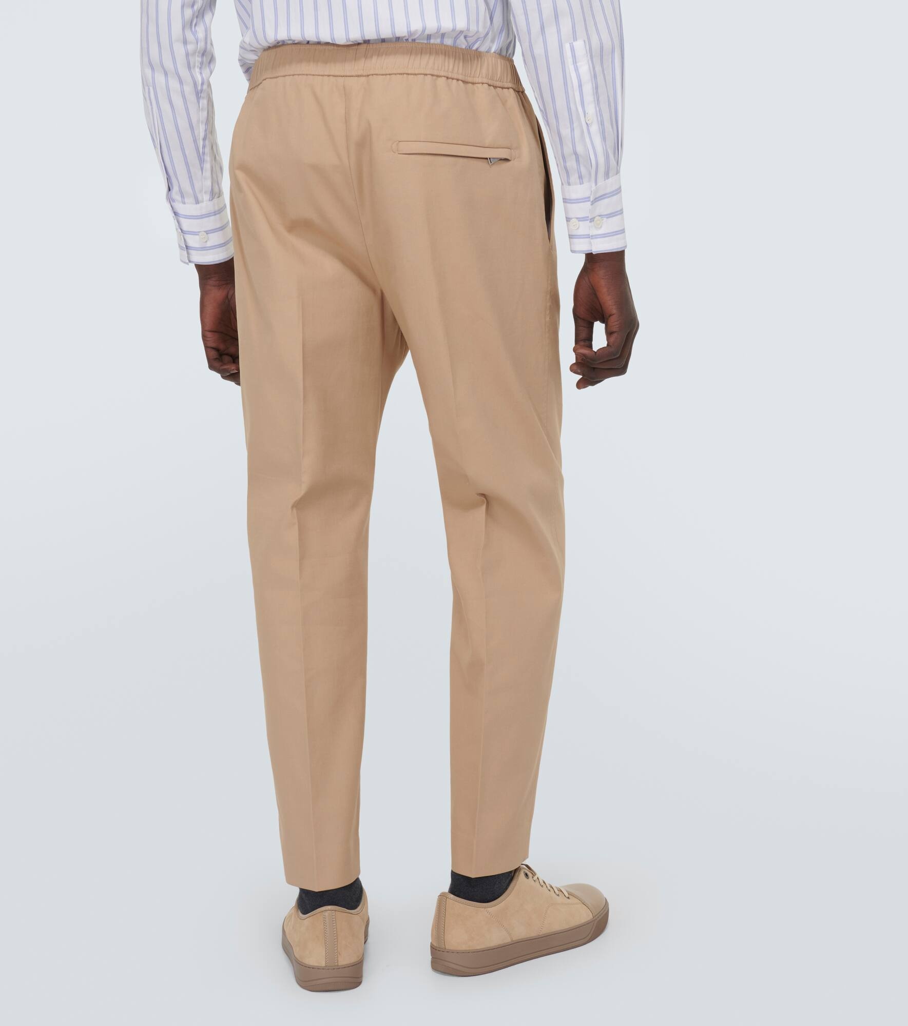 Cotton-blend tapered pants - 4