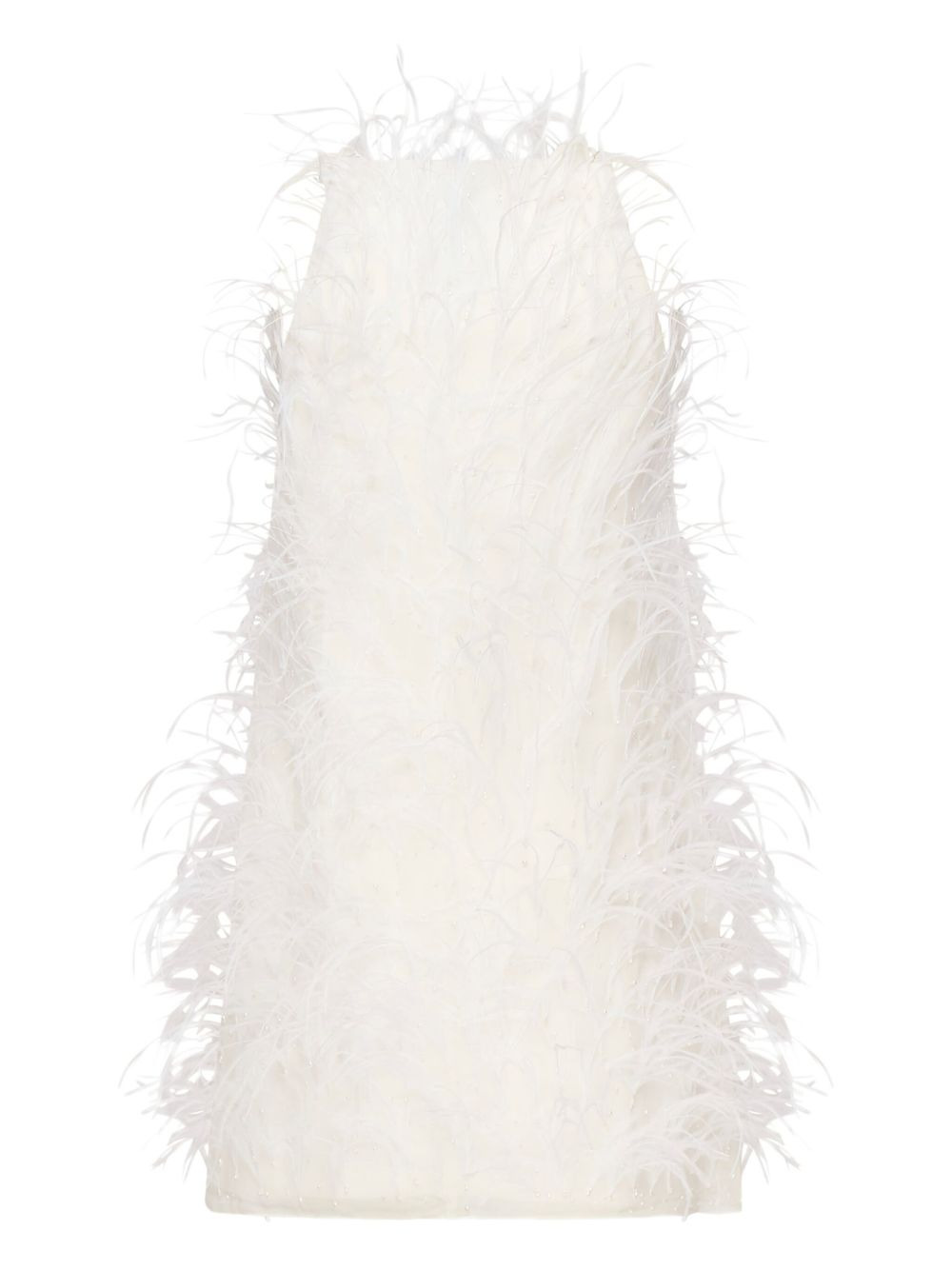 feather-embellished dress - 2