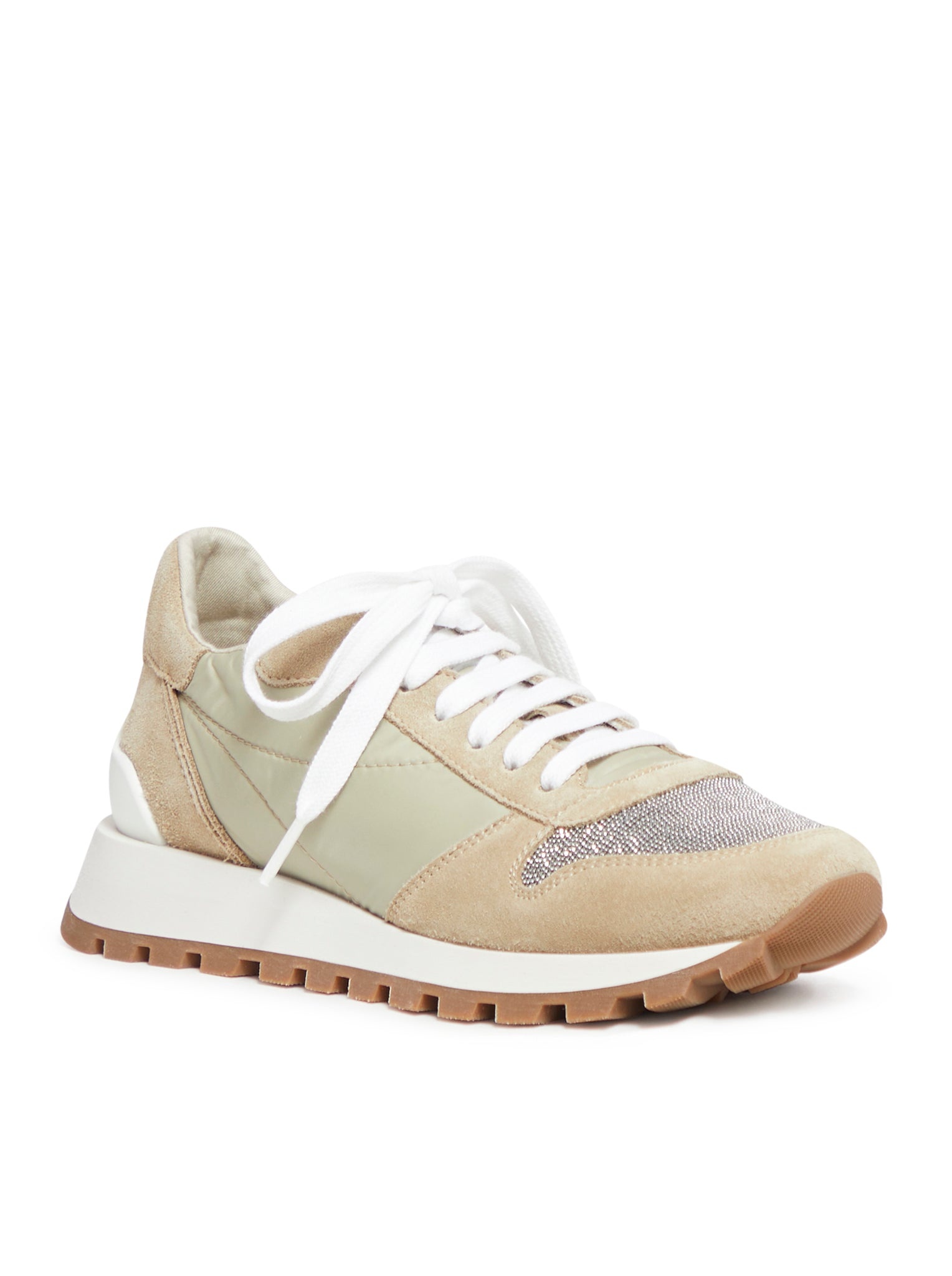 SUEDE AND TECHNO FABRIC RUNNERS WITH "PRECIOUS TOE" - 2