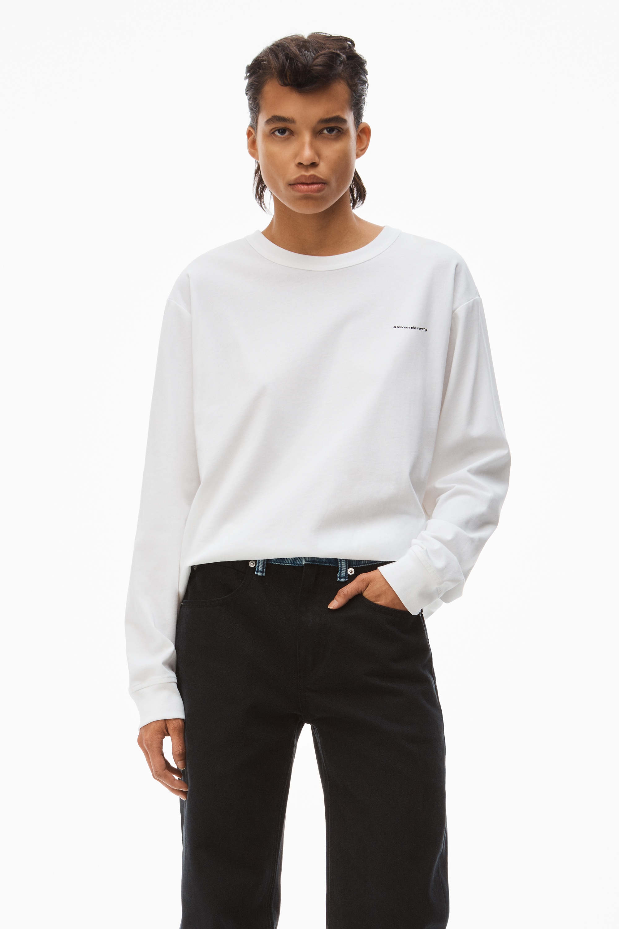 LONG-SLEEVE TEE IN HIGH TWIST JERSEY - 2