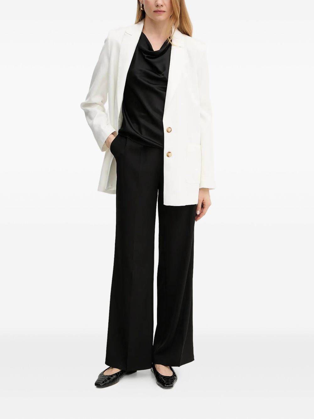 cowl-neck sleeveless top - 2