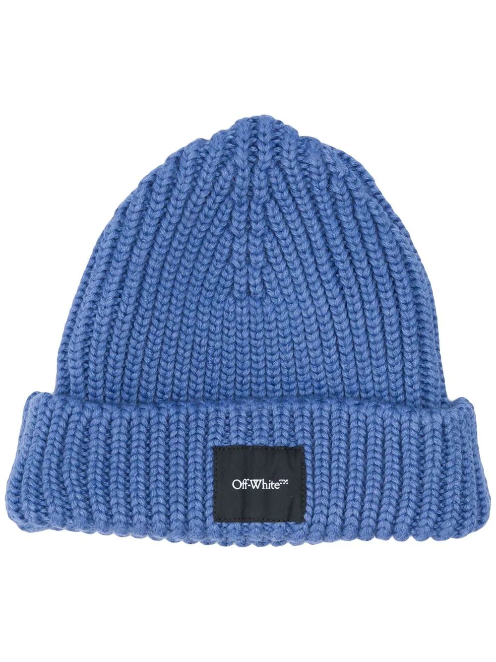 logo patch beanie hat - 1