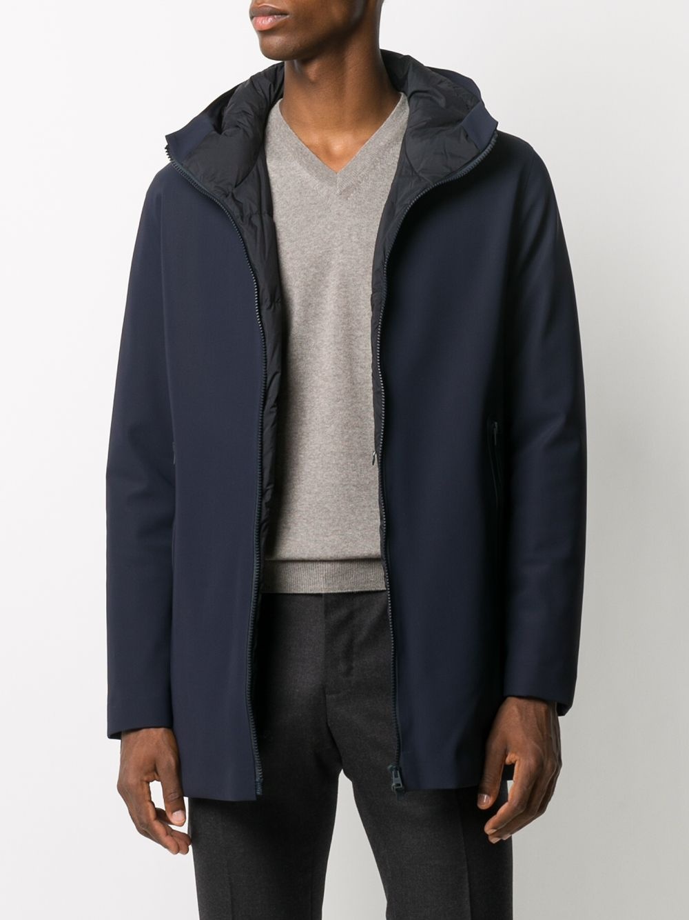 padded hooded parka coat - 2