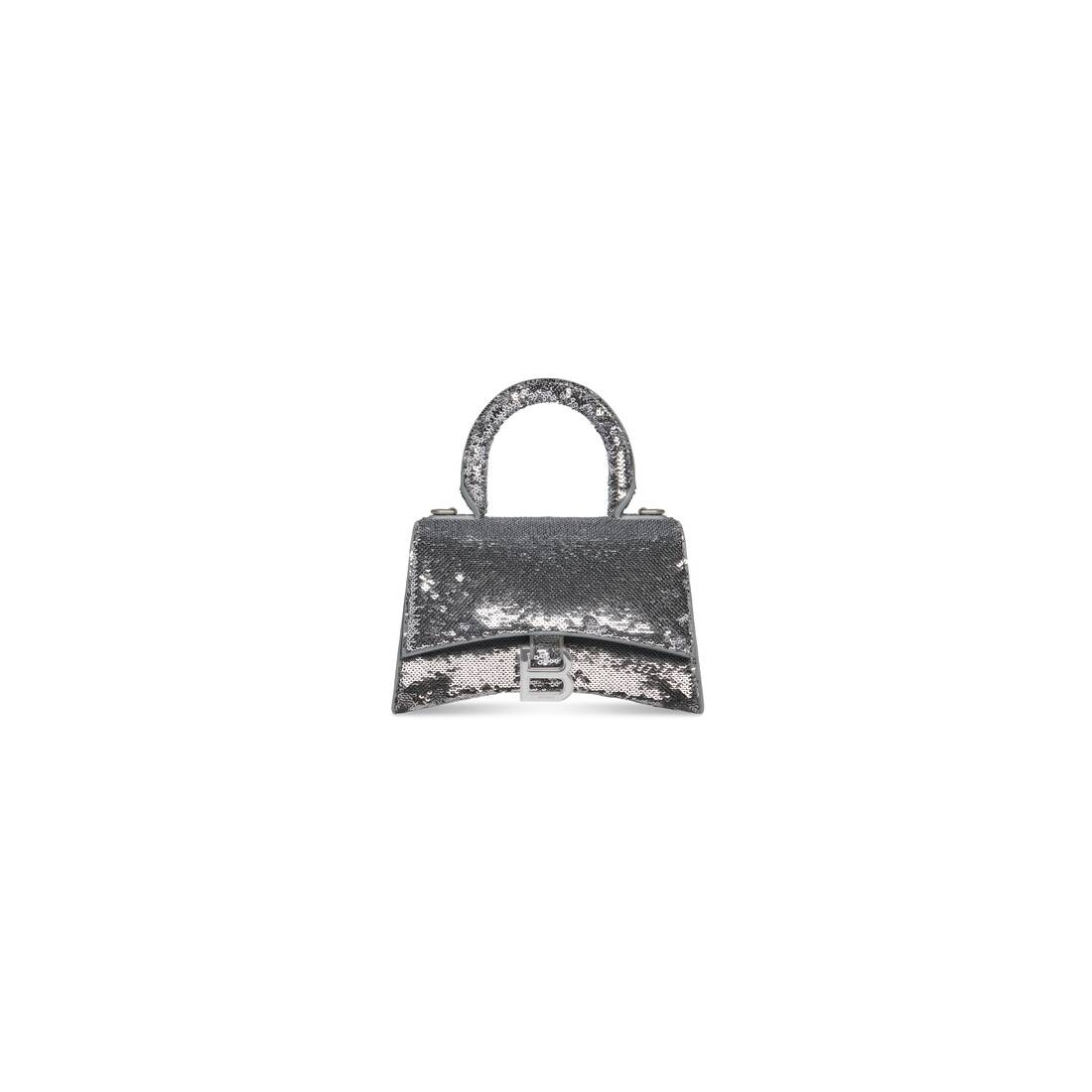 ハンドバッグ BALENCIAGA HOURGLASS XS HANDBAG WITH CHAIN AND SEQUINS BALENCIAGA Hourglass XS Handbag with Chain and Sequins