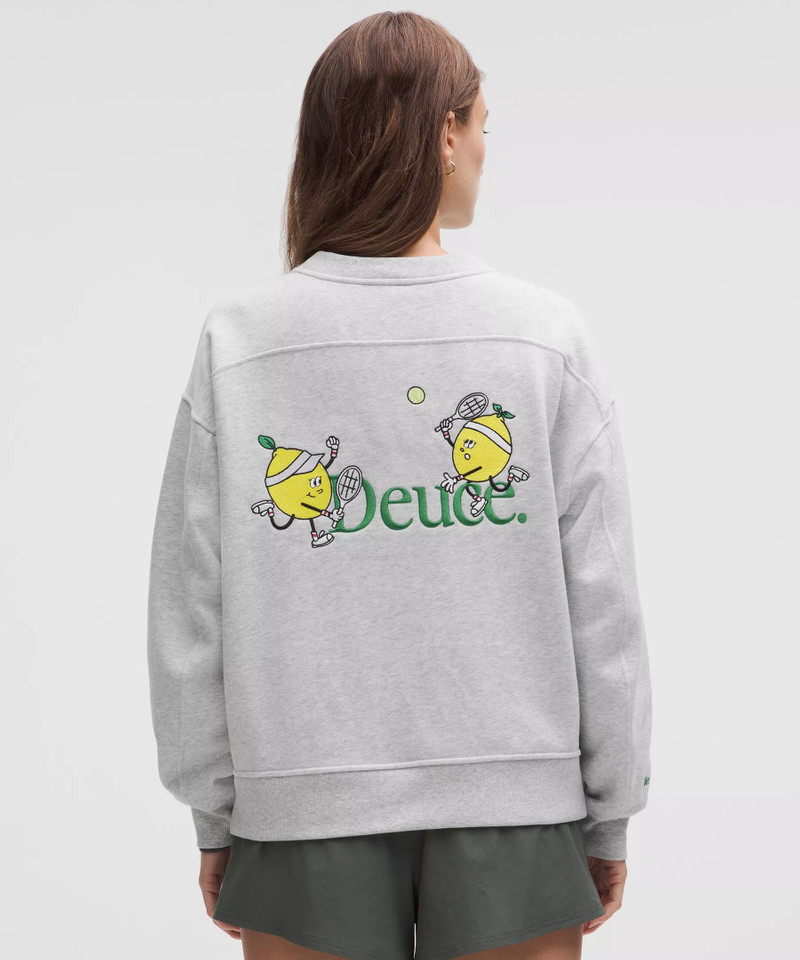 Perfectly Oversized Fleece Crew *Tennis Graphic 3