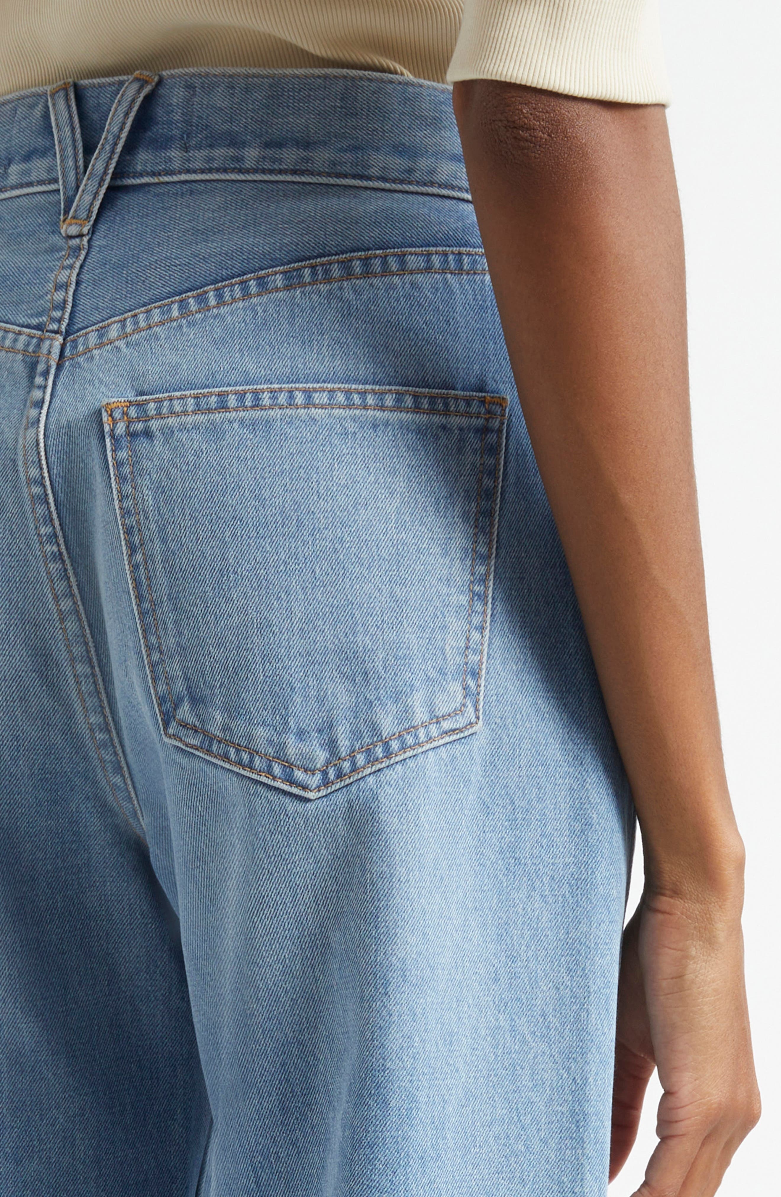 Veronica Beard Taylor High Waist Wide Leg Jeans in Bright Nova at Nordstrom - 5