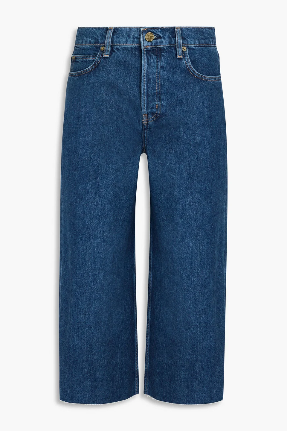 Cropped high-rise straight-leg jeans - 1