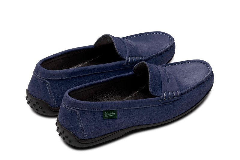 Paraboot Corvette Blue Velvet - Rubber Sole outlook