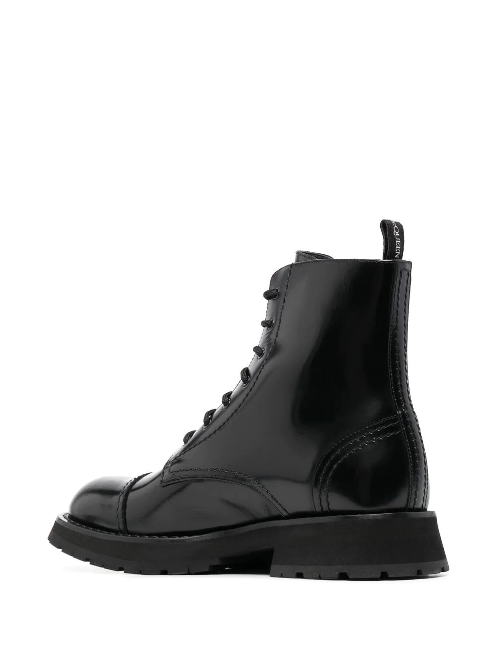 lace-up leather ankle boots - 3