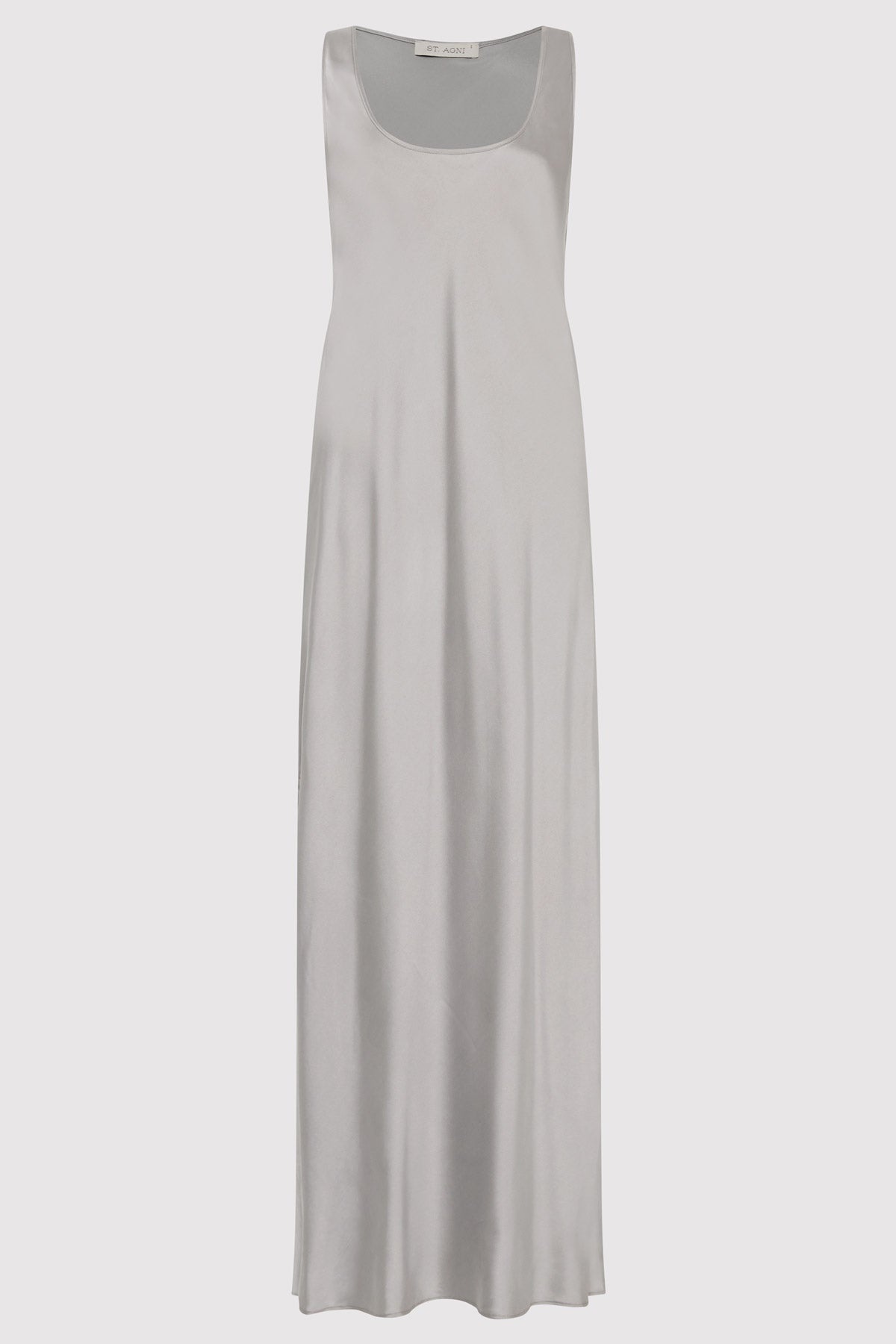 Bias Tank Dress - Silver - 1