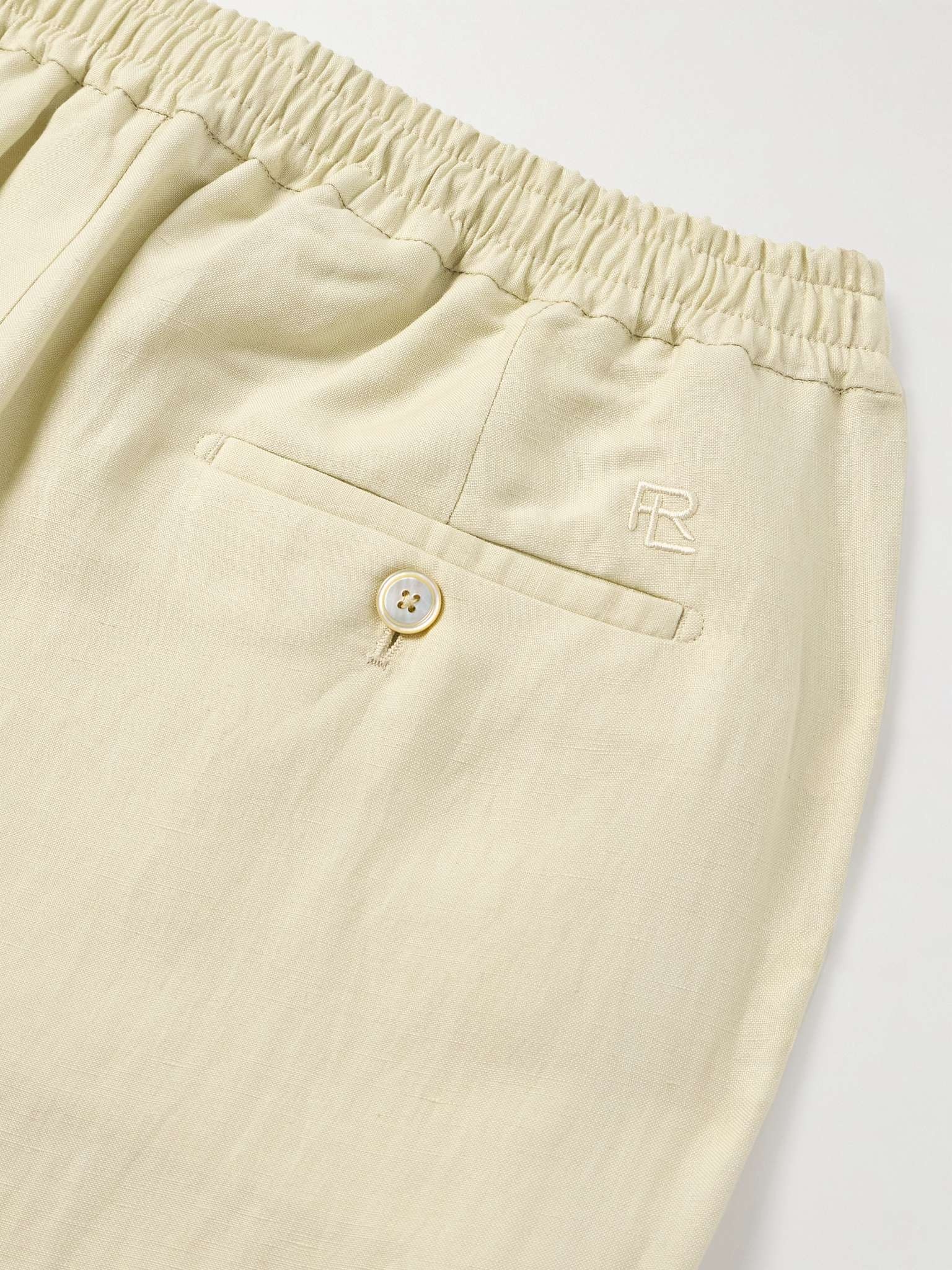 Dorset Slim-Fit Pleated Silk and Linen-Blend Drawstring Trousers - 4