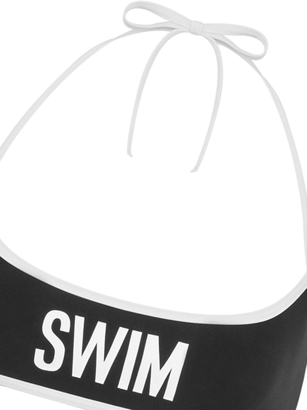 text-print bikini top - 2