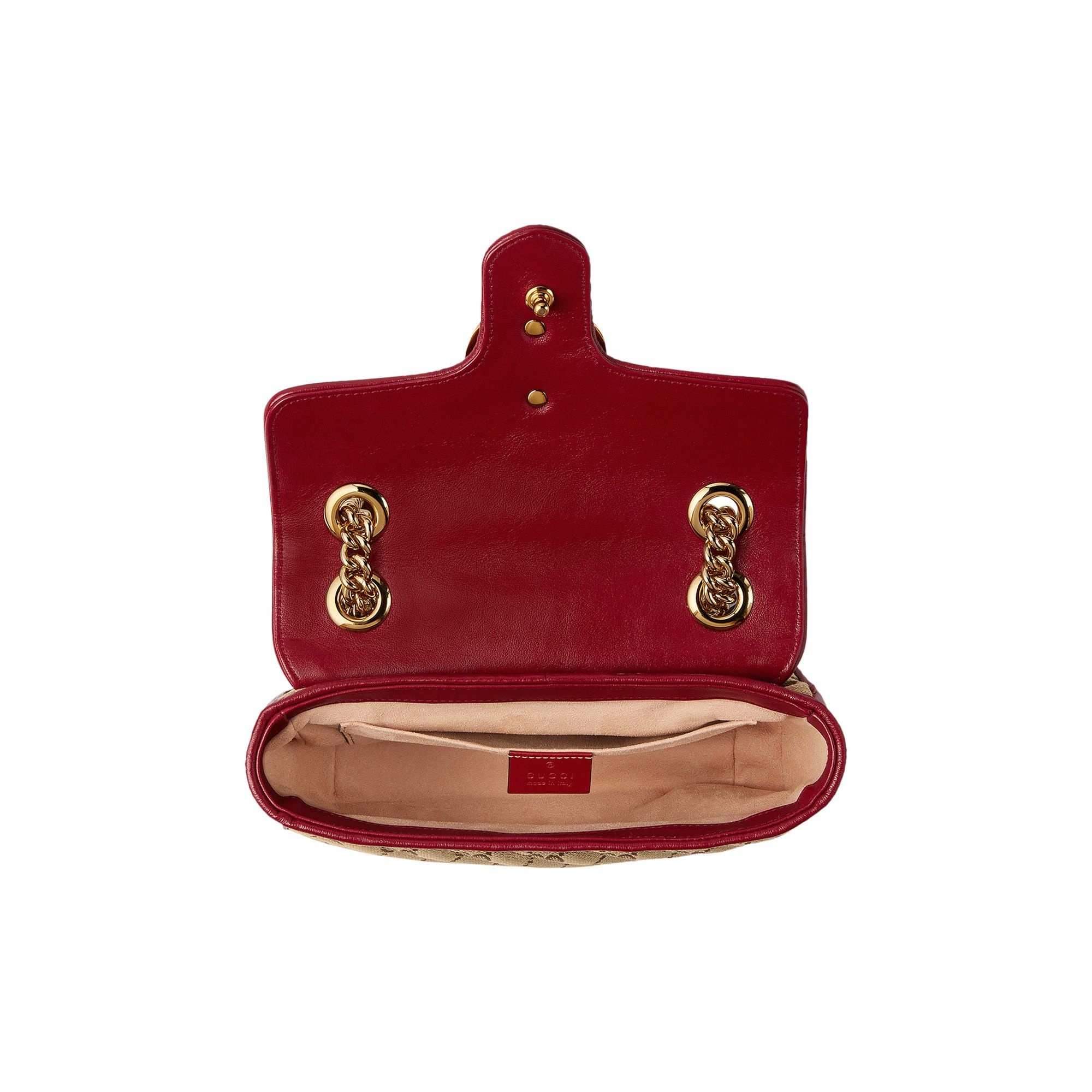 Gucci GG Marmont Mini Bag 'Beige/Ebony/New Cherry Red' - 3