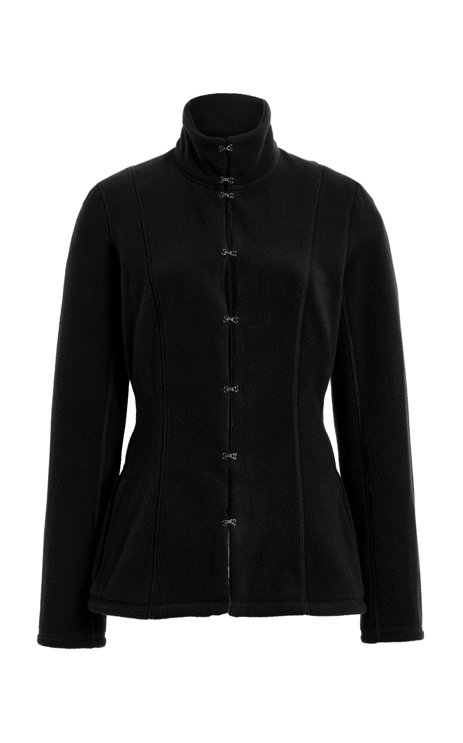 Victorian-Inspired Shaped Fleece Jacket black - 1