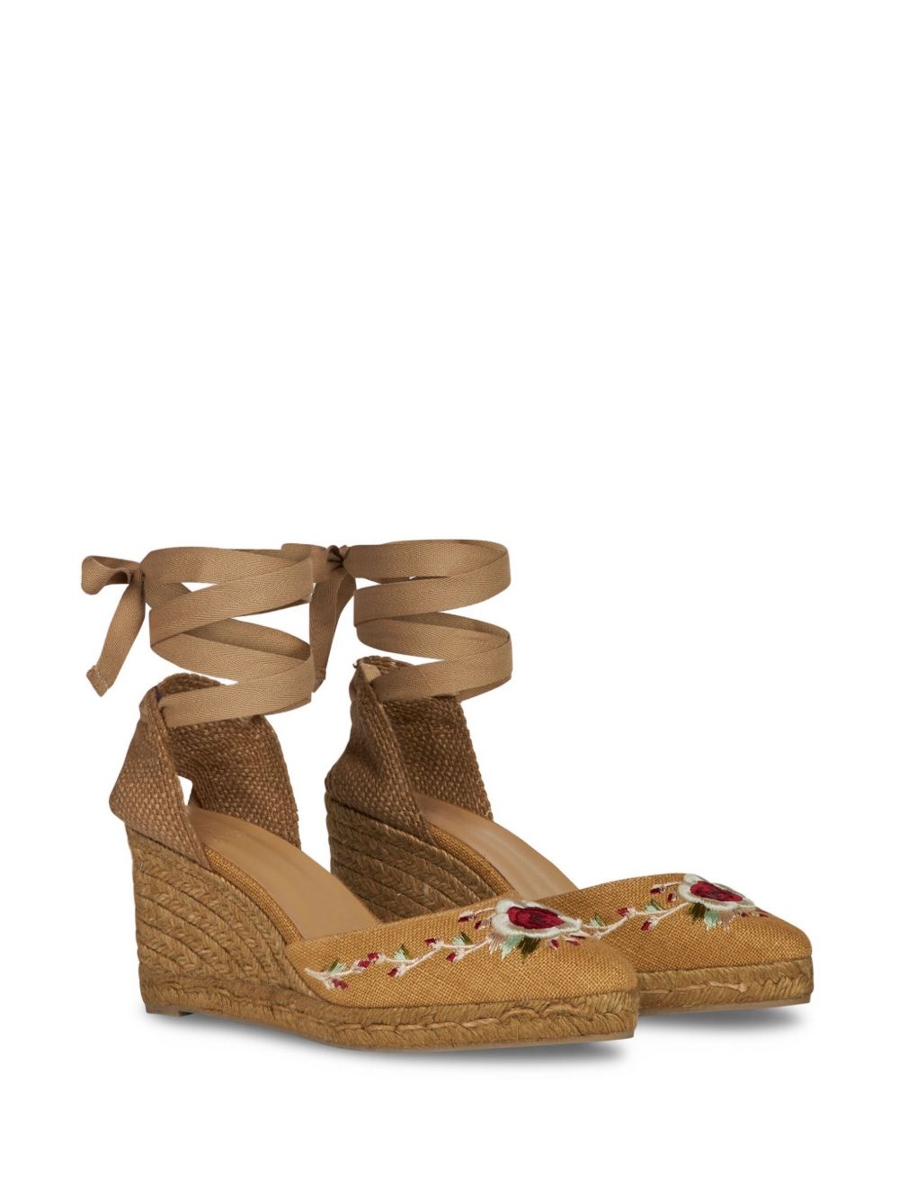 floral-embroidered espadrilles - 2