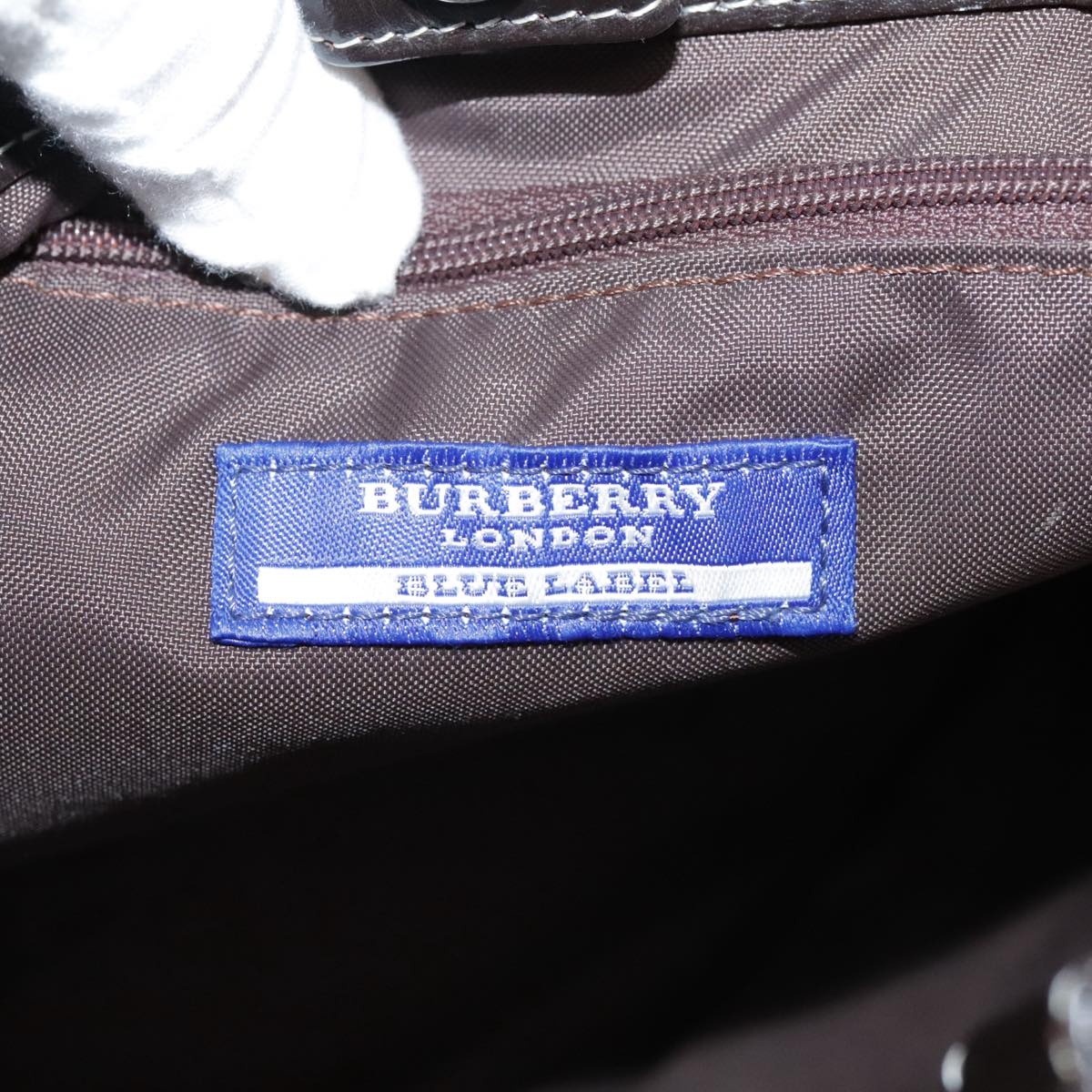 Burberry Nova Check Blue Label Hand Bag Canvas Beige - 11