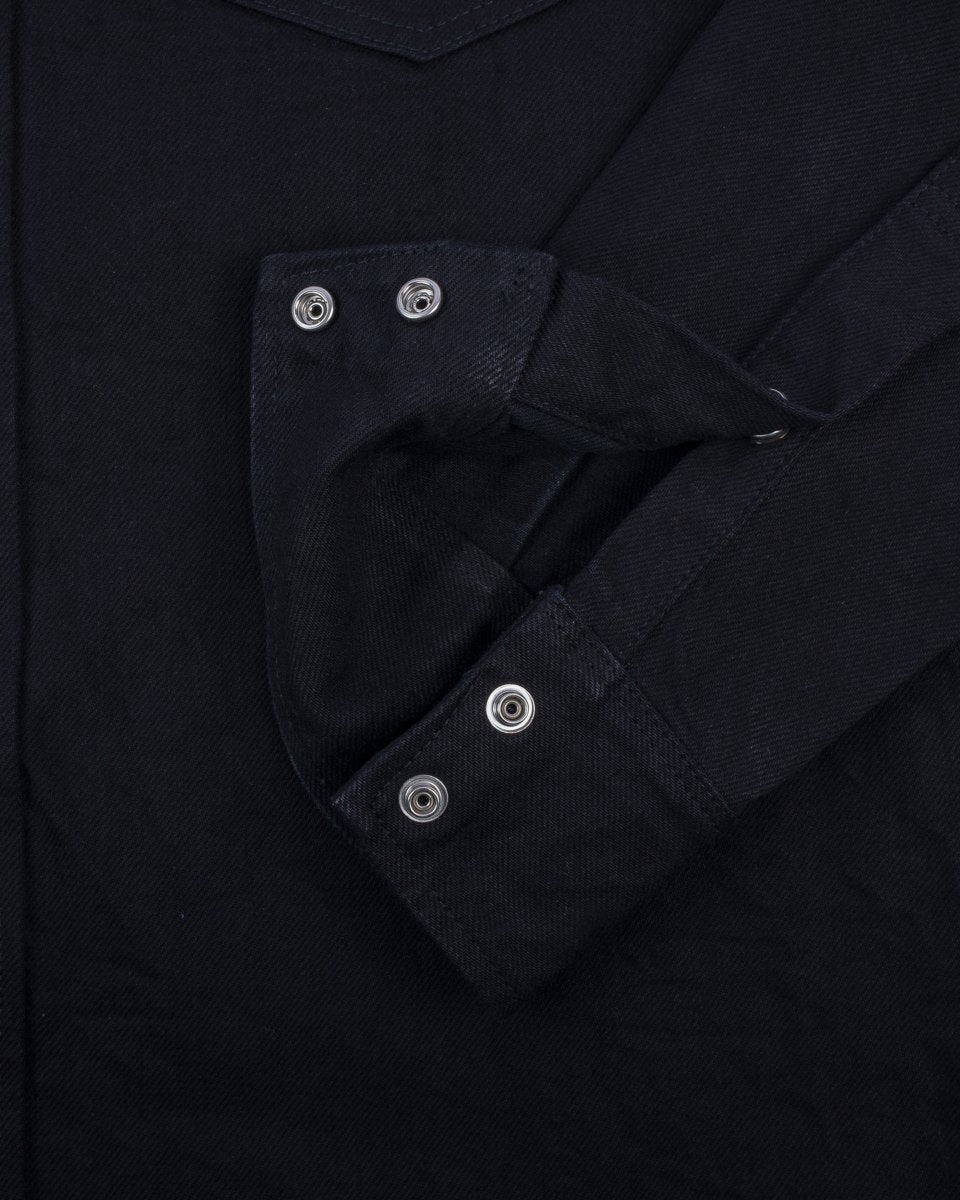 IHSH-396-BLK 13.5oz Denim Western Shirt Black - 5