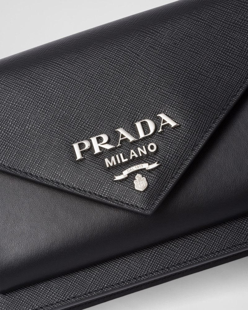 Saffiano leather mini envelope bag 6
