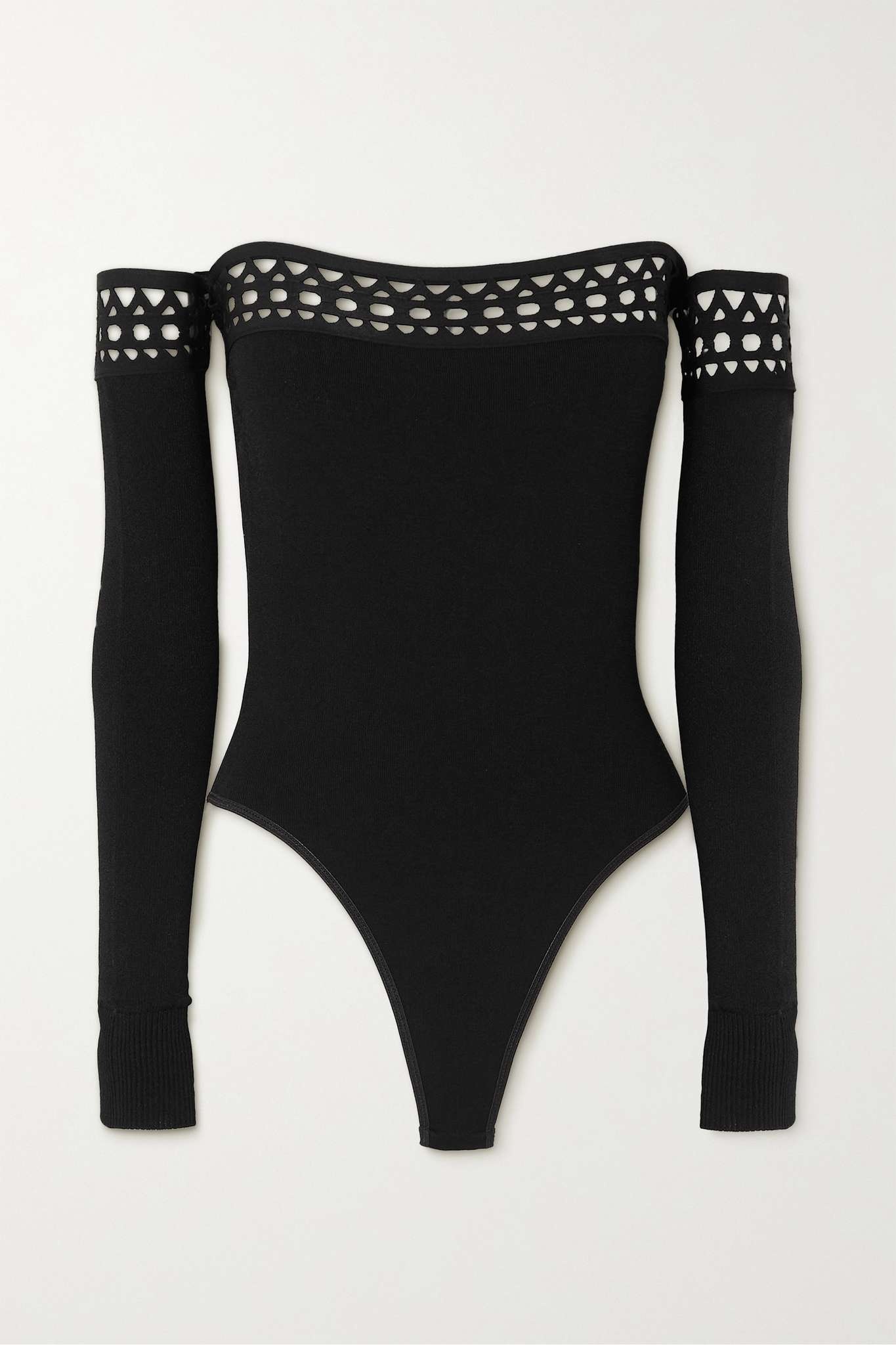 ALAÏA Laser-cut jersey bodysuit