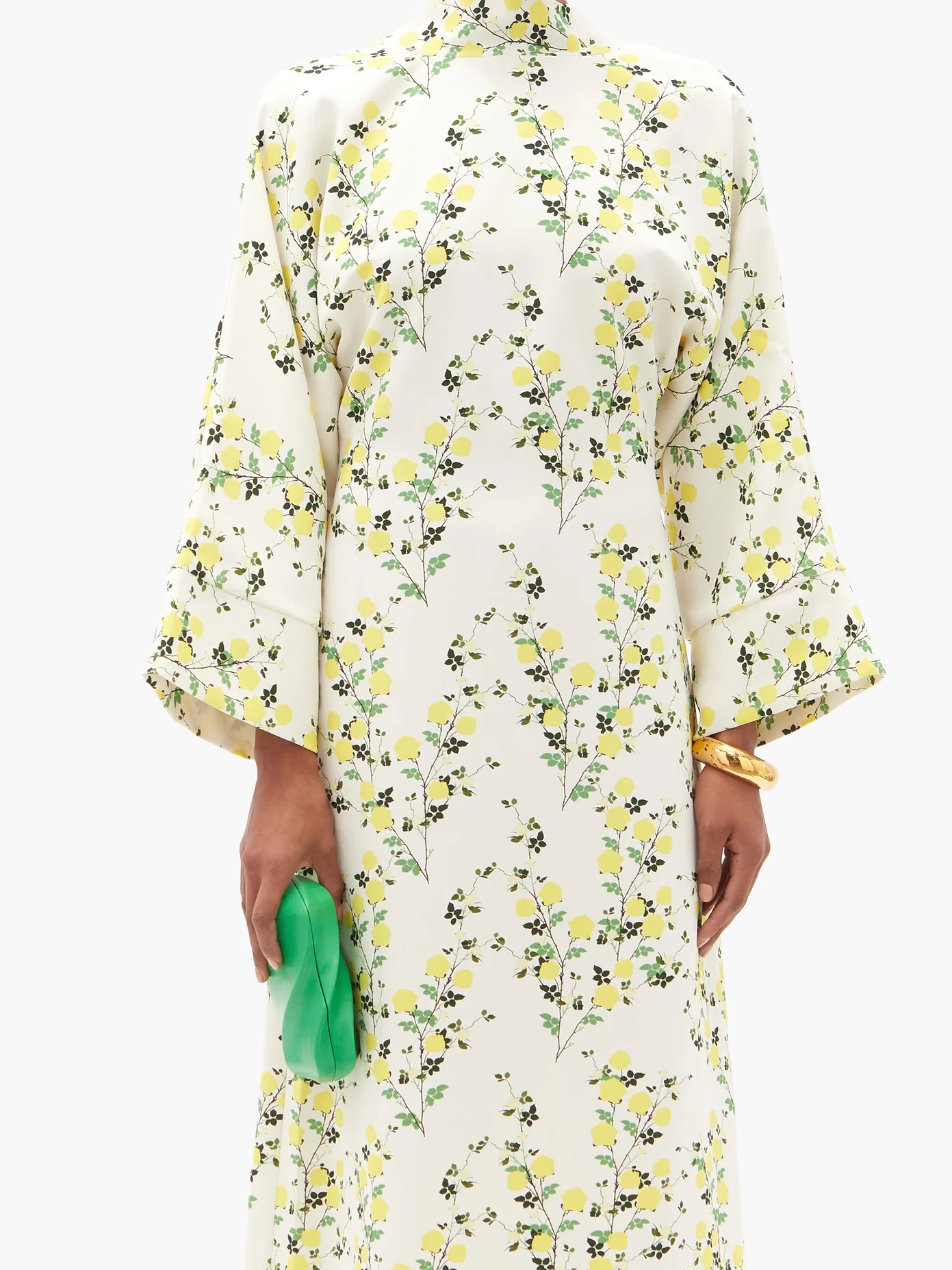 Miranda V-back floral-print crepe dress - 6