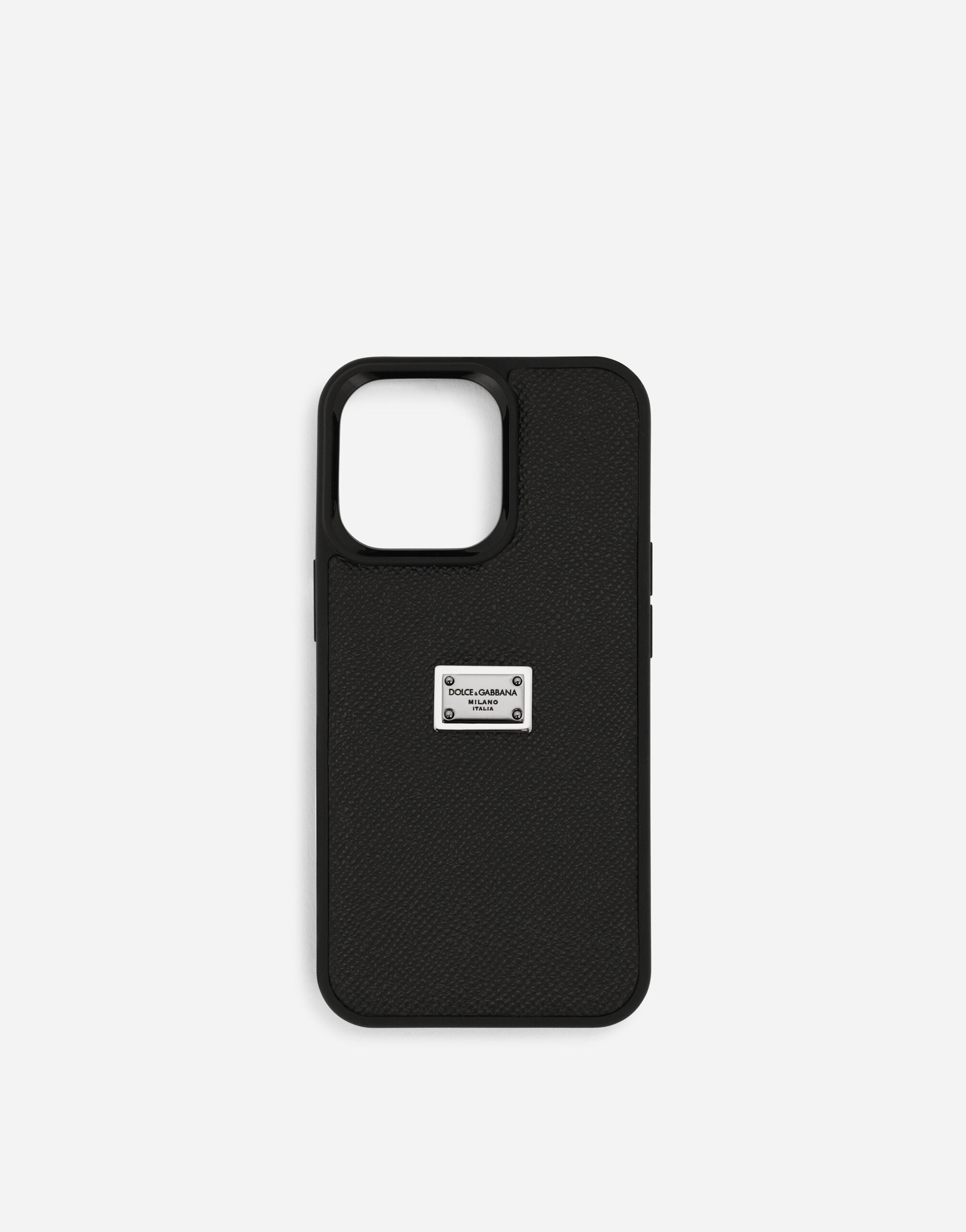 Calfskin iPhone 13 Pro cover with logo tag - 1