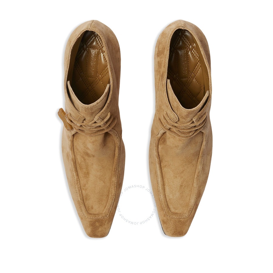 Burberry Ladies Jute Suede Lace-up Booties - 3