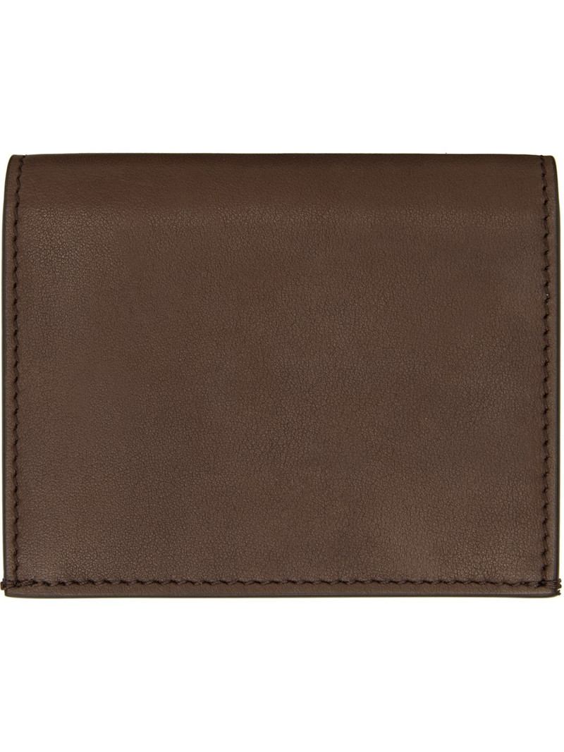 Thom Browne Brown Soft Calf Leather Single Card Holder outlook