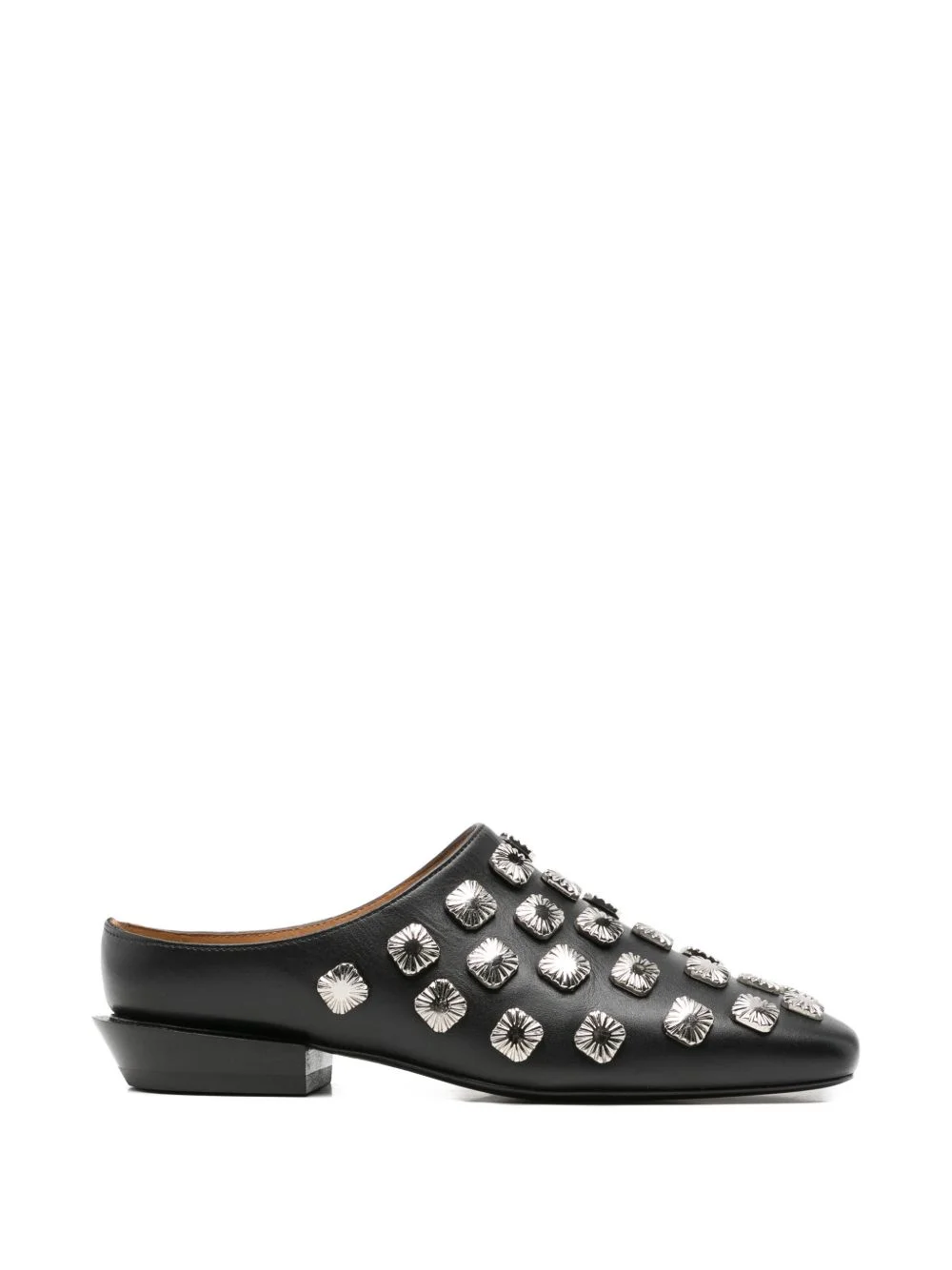 stud-embellished leather mules - 1