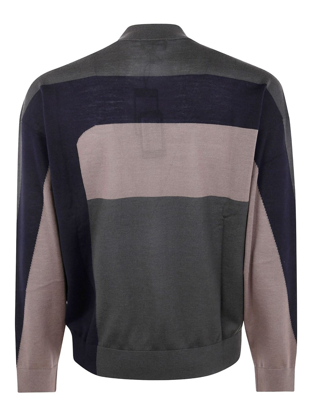 block-panel wool sweater - 2