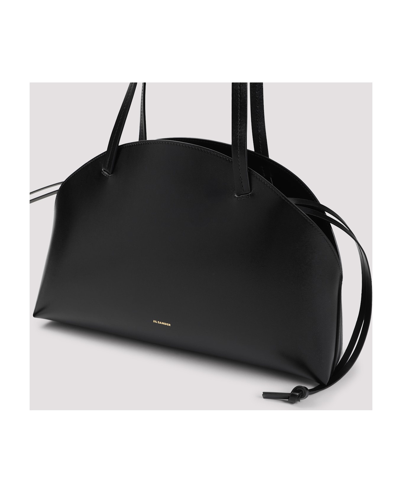 'curve' Medium Black Leather Crossbody Bag - 2
