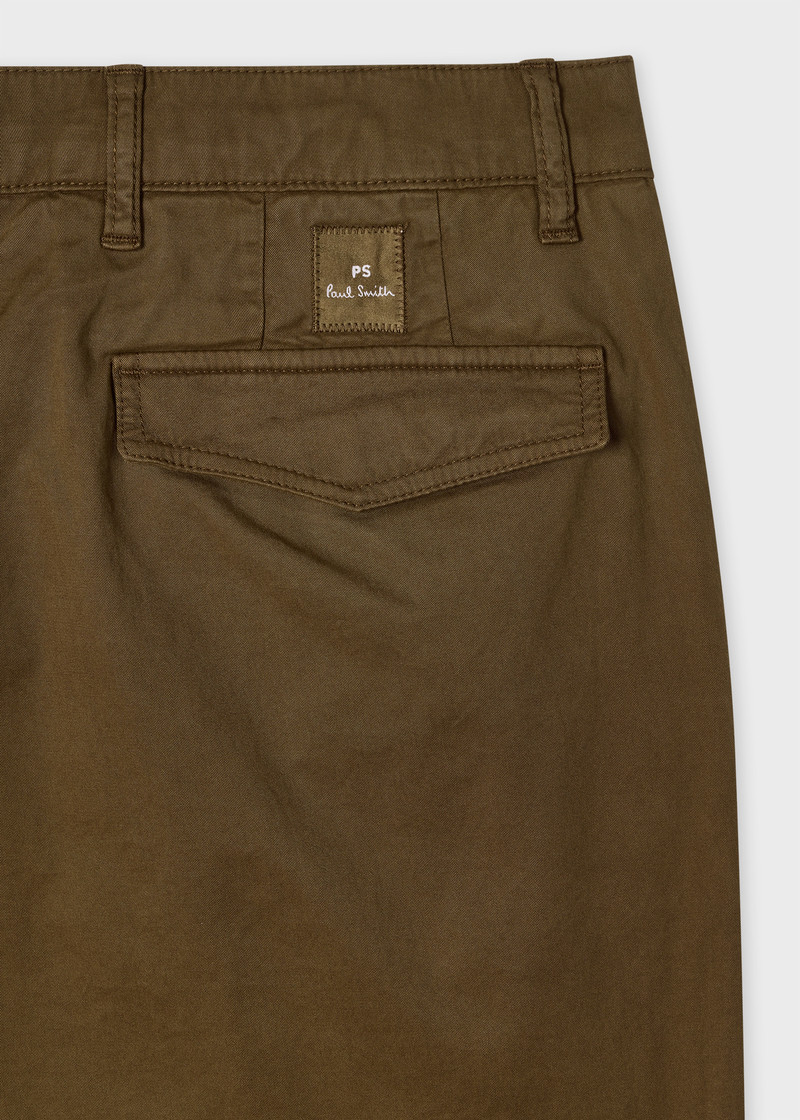 Paul Smith Tapered-Fit Khaki Stretch-Cotton Chinos outlook