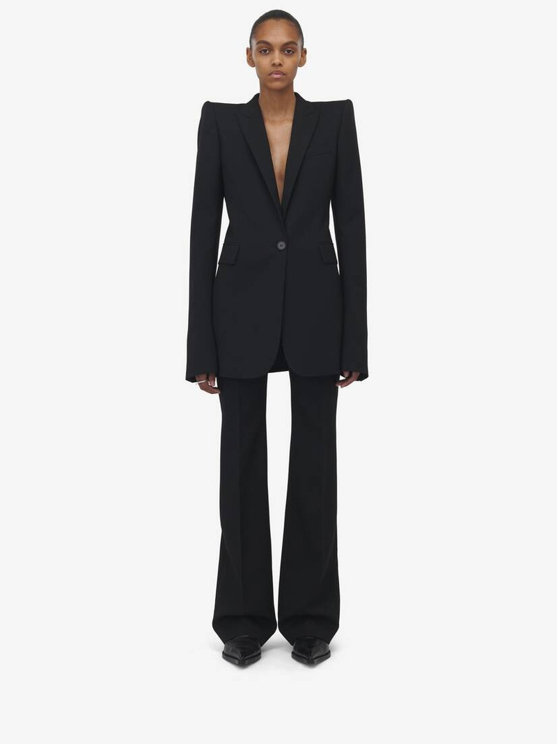 Stacked Shoulder Single-breasted Jacket 3