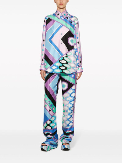 PUCCI Vivara-print silk shirt outlook