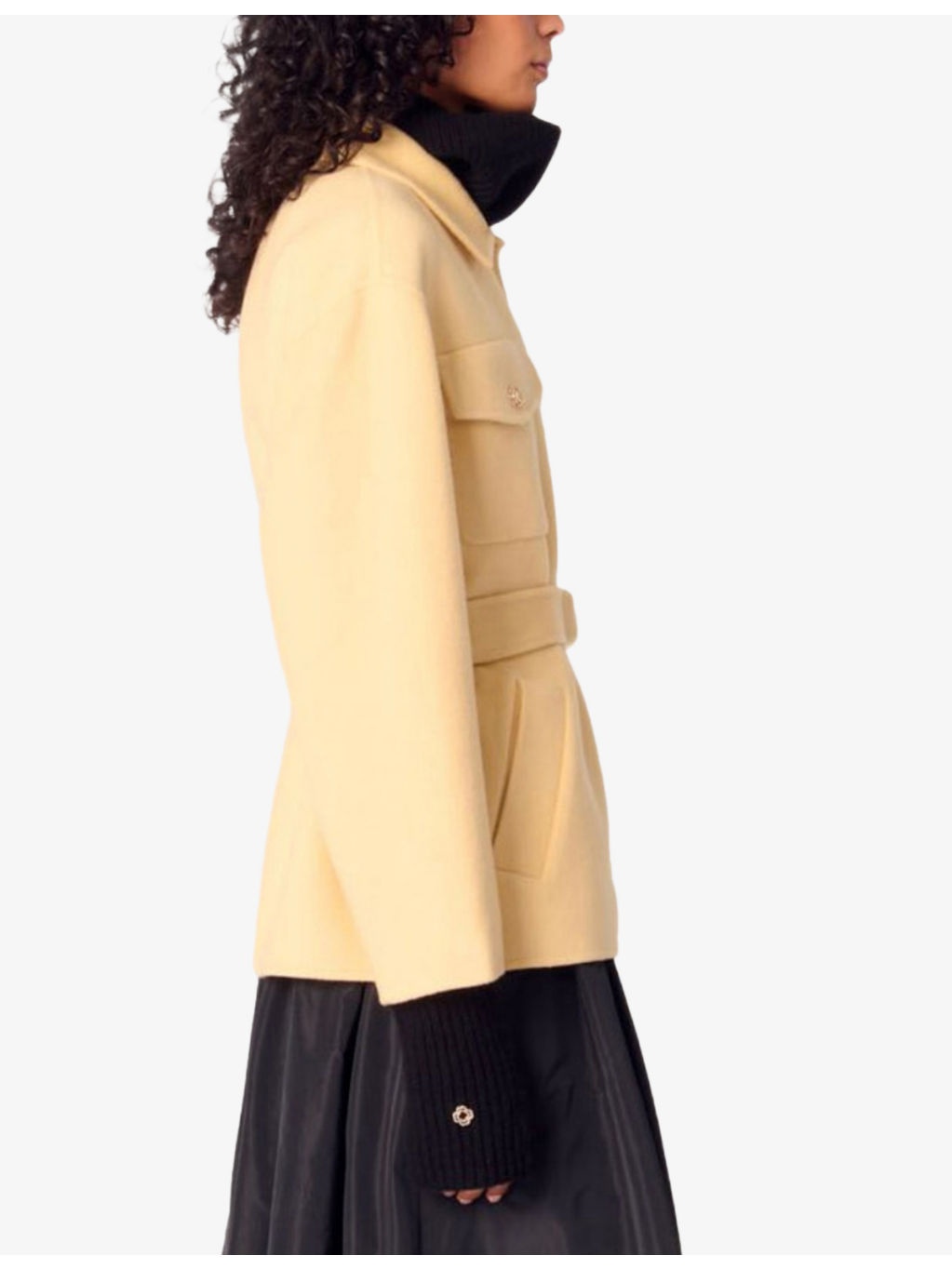 Short Double-Faced Belted Wool-Blend Coat - 3