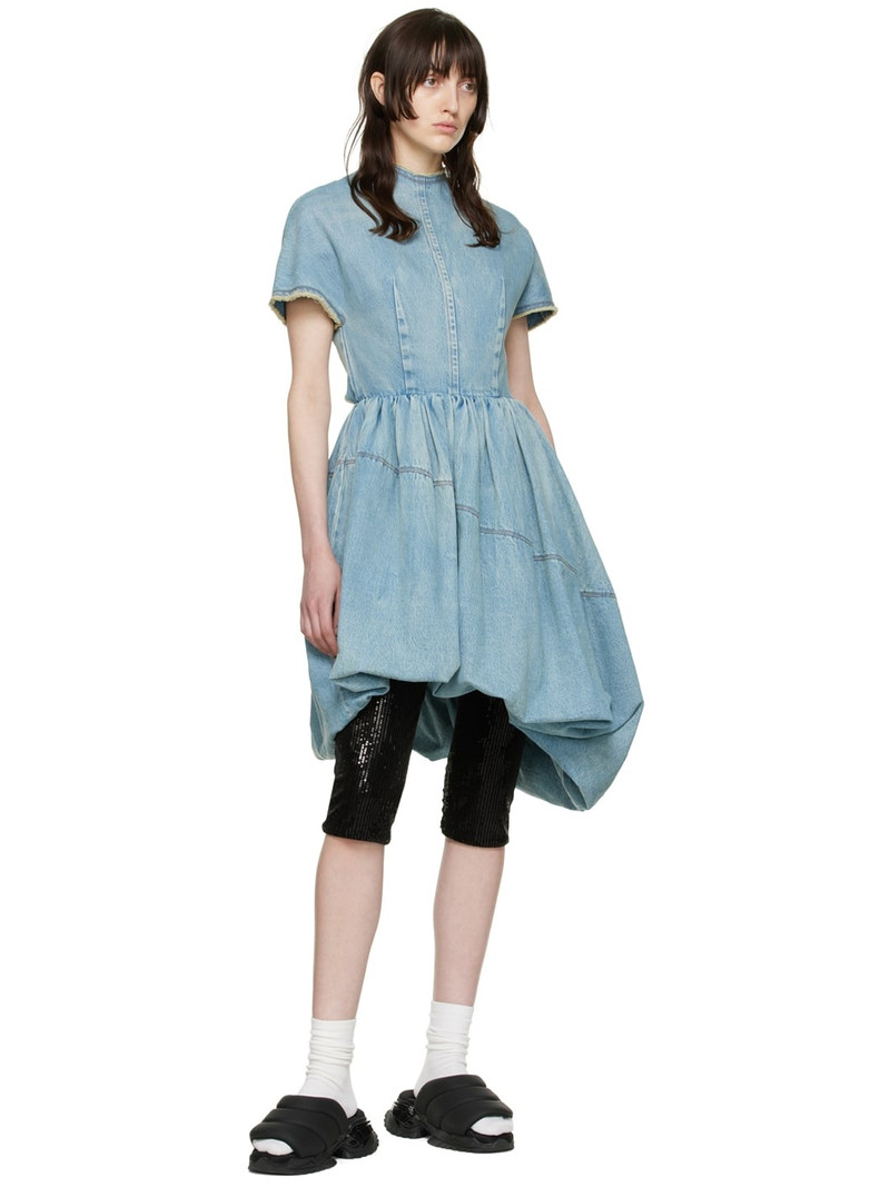 We11done Blue Denim Mini Dress outlook