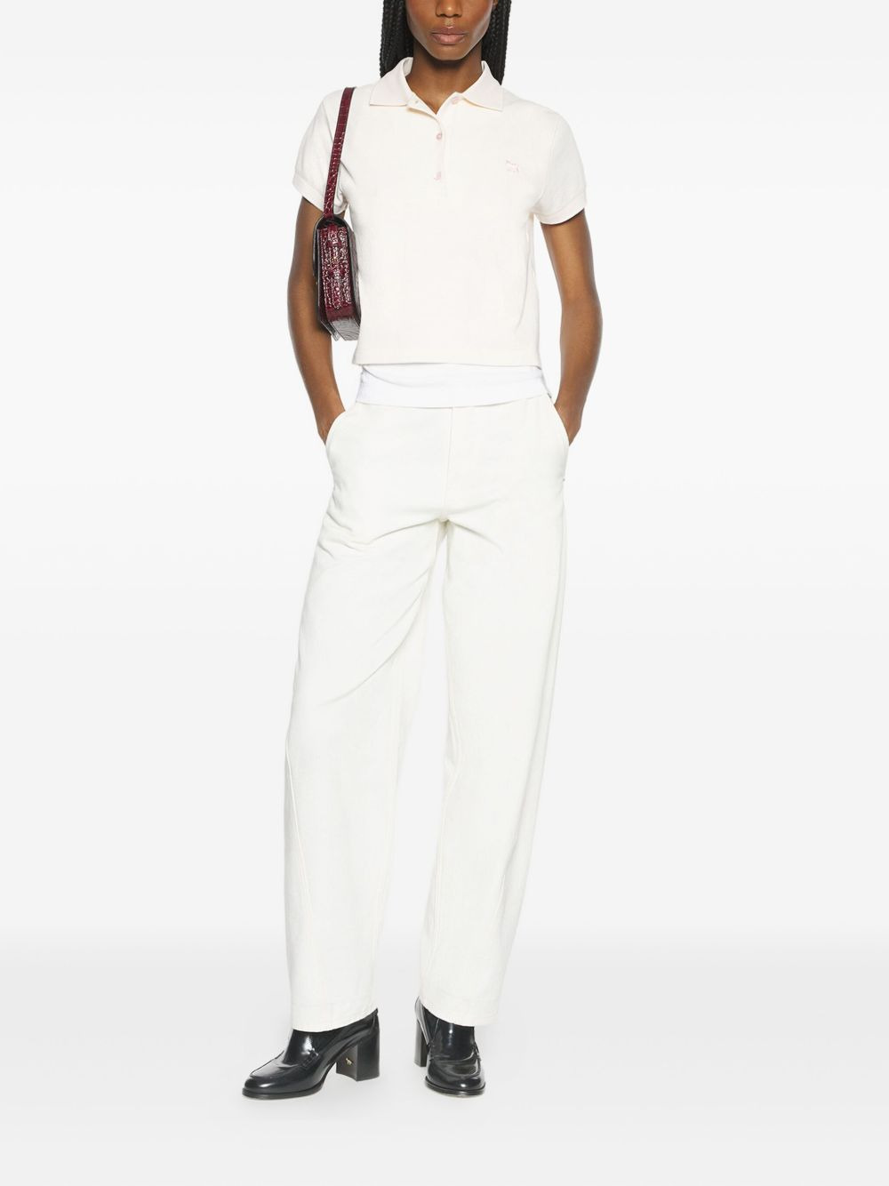 embroidered fox cotton polo shirt - 2