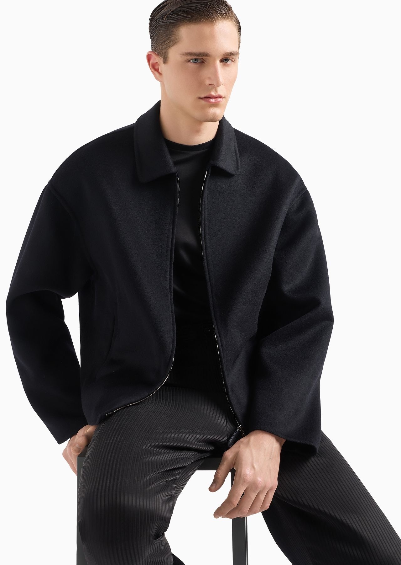 Double cashmere cloth blouson - 6