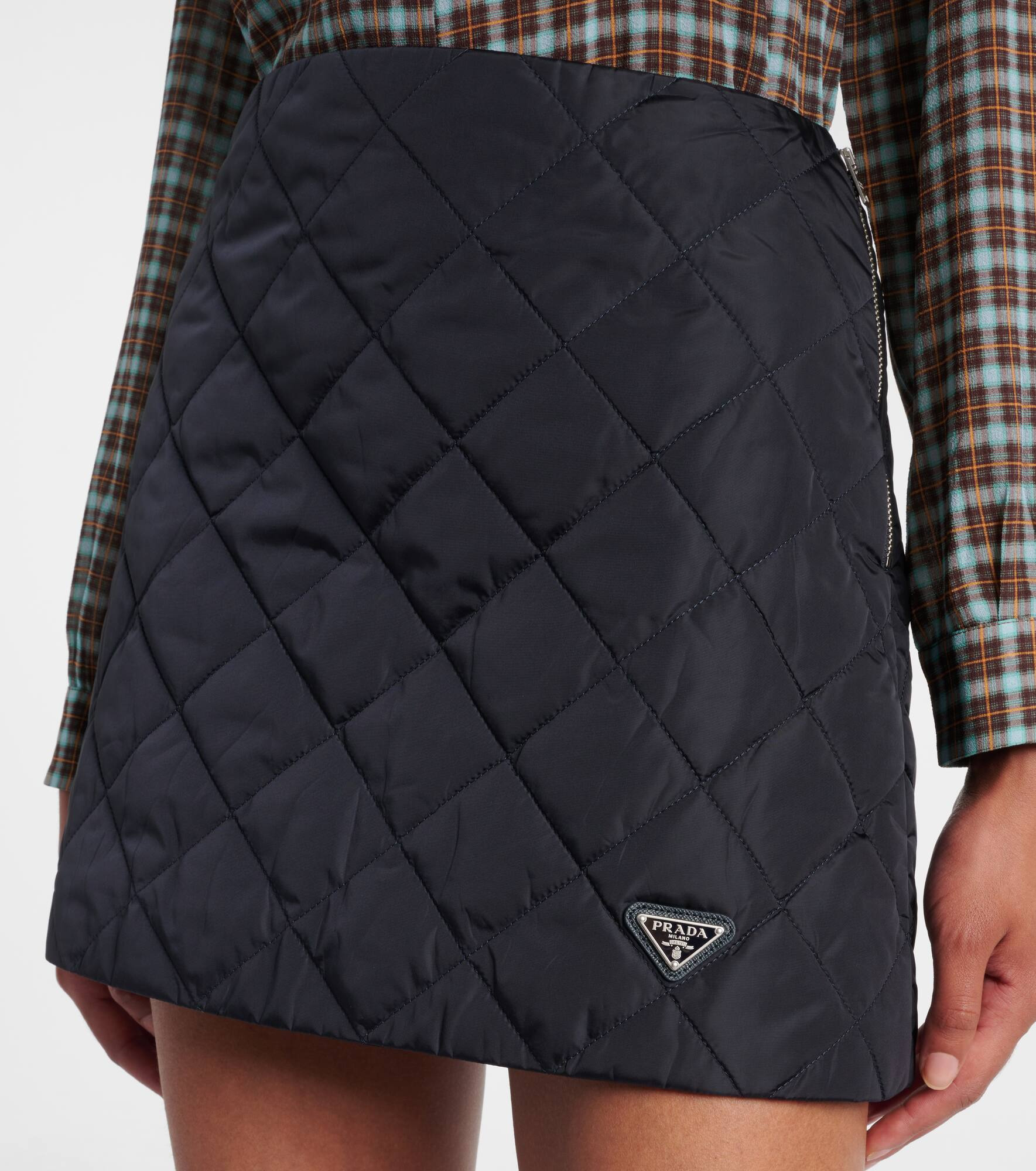 Re-Nylon quilted miniskirt - 4