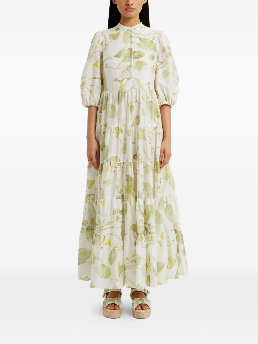 short-sleeve midi dress - 2
