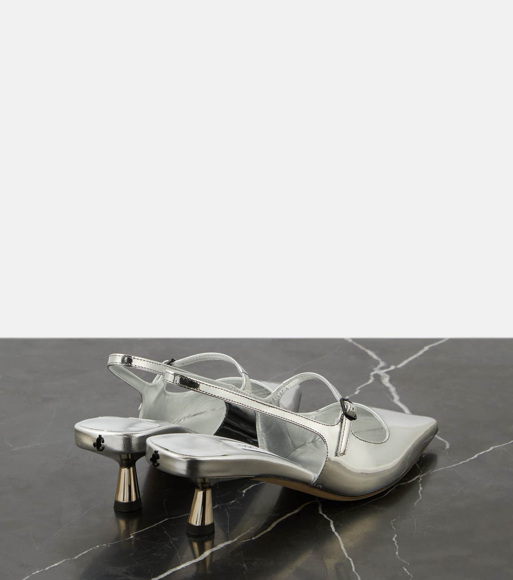 Didi 45 metallic leather slingback pumps - 3