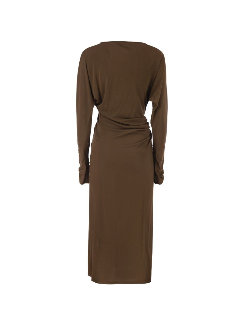 Max Mara draped-waist midi dress outlook