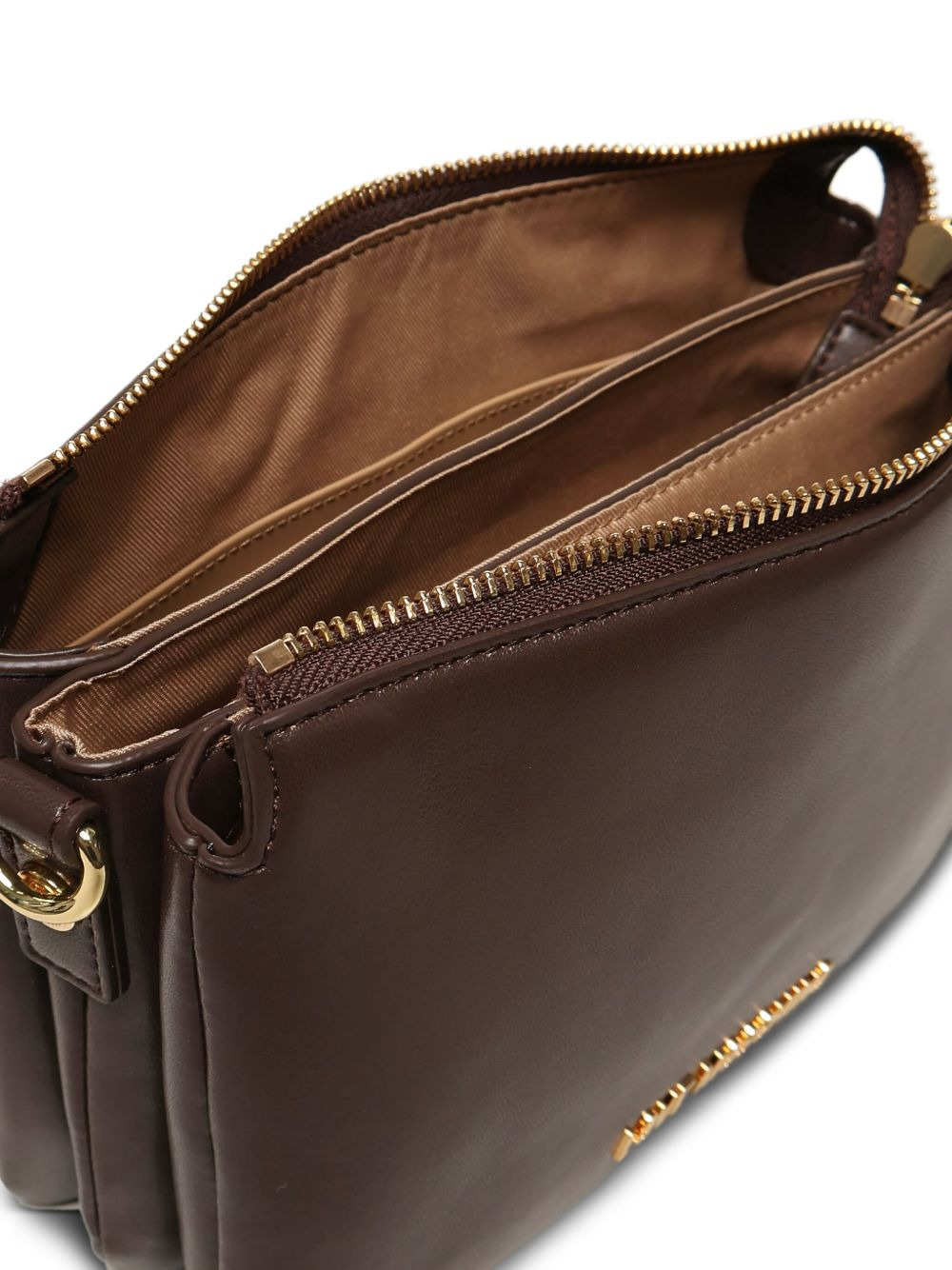 logo-plaque zip-top shoulder bag - 4