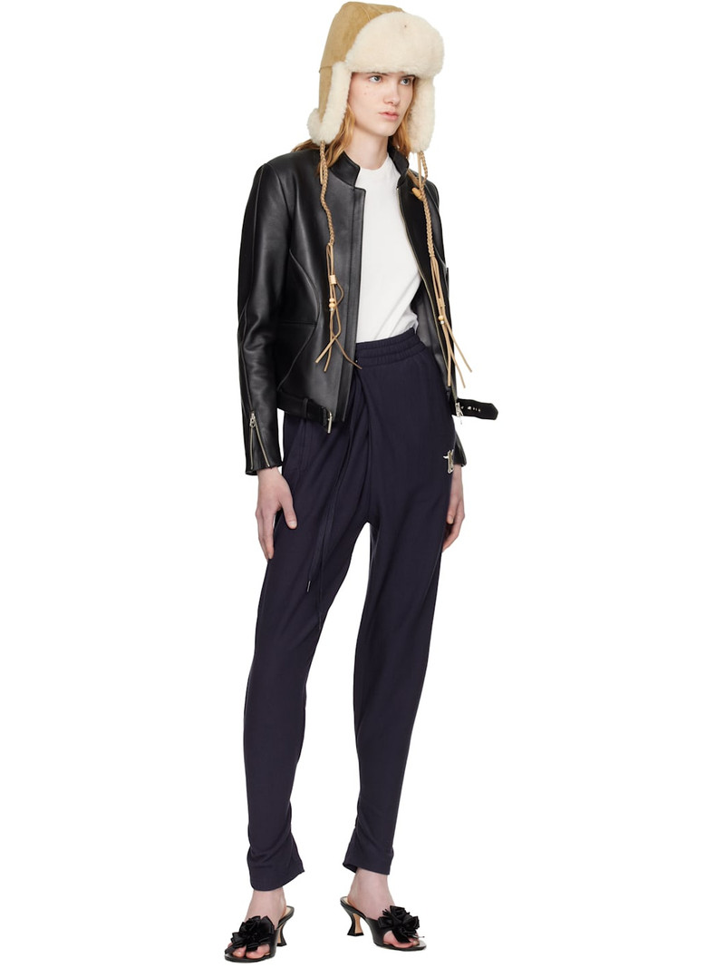 OPEN YY Black Leather Radius Motor Jacket outlook