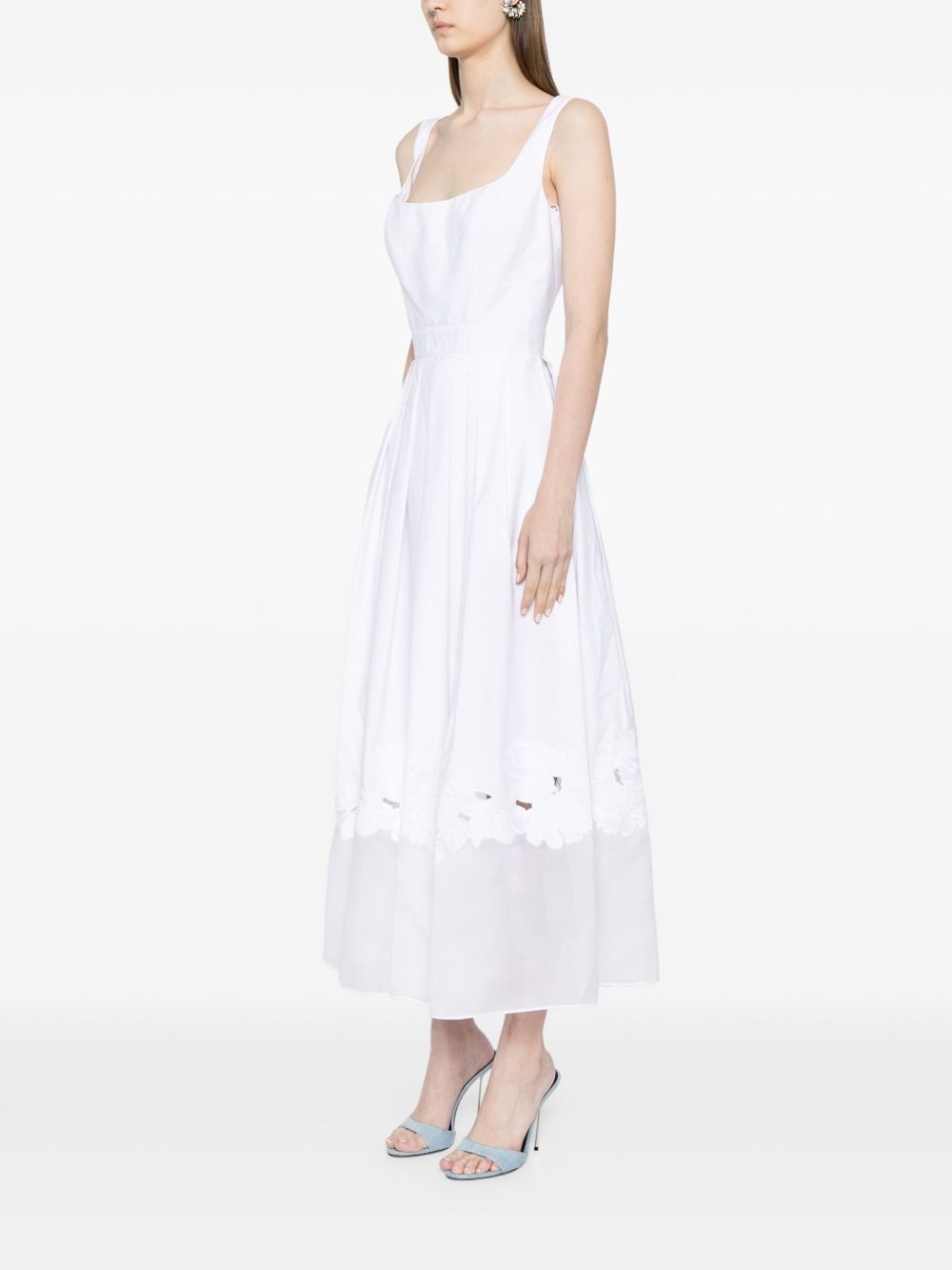 embroidered pleated dress - 3