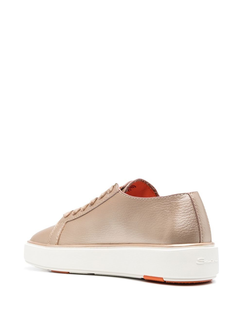 metallic buckle-strap sneakers - 3